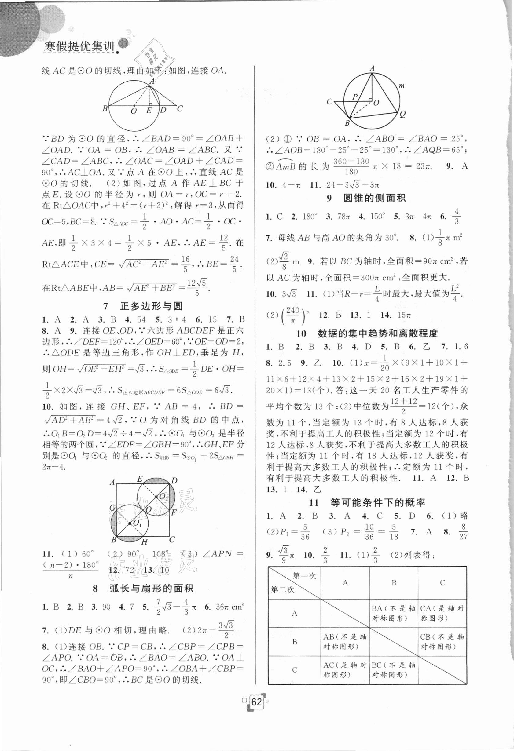 2021年寒假提優(yōu)集訓(xùn)20天九年級(jí)數(shù)學(xué)蘇科版 第2頁