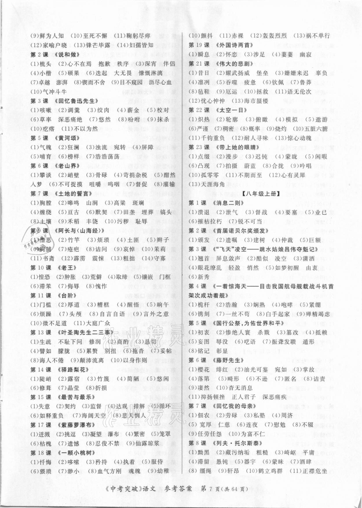 2021年思而優(yōu)教育中考突破語文 第7頁