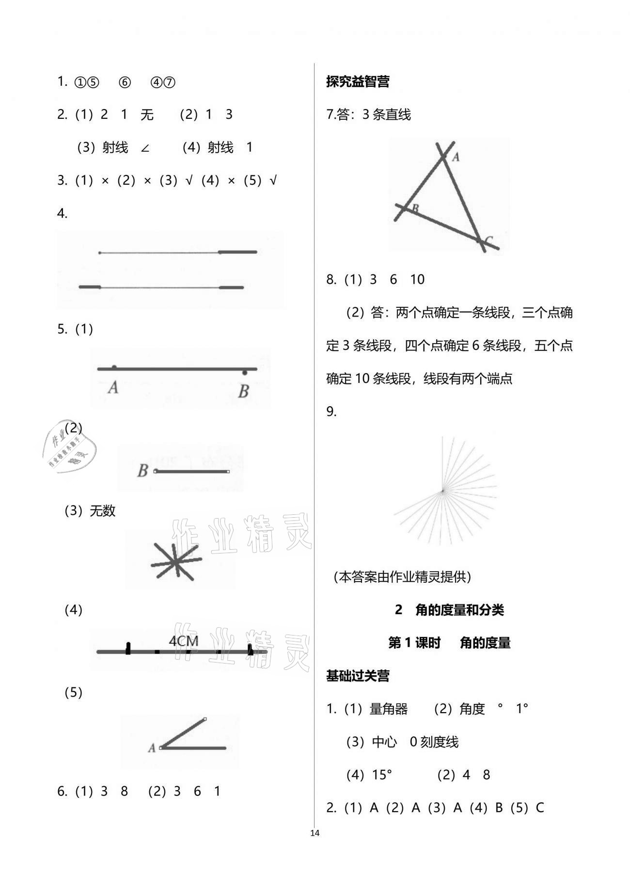 2021年小學(xué)同步練習(xí)冊三年級數(shù)學(xué)下冊青島版54制青島出版社 參考答案第14頁