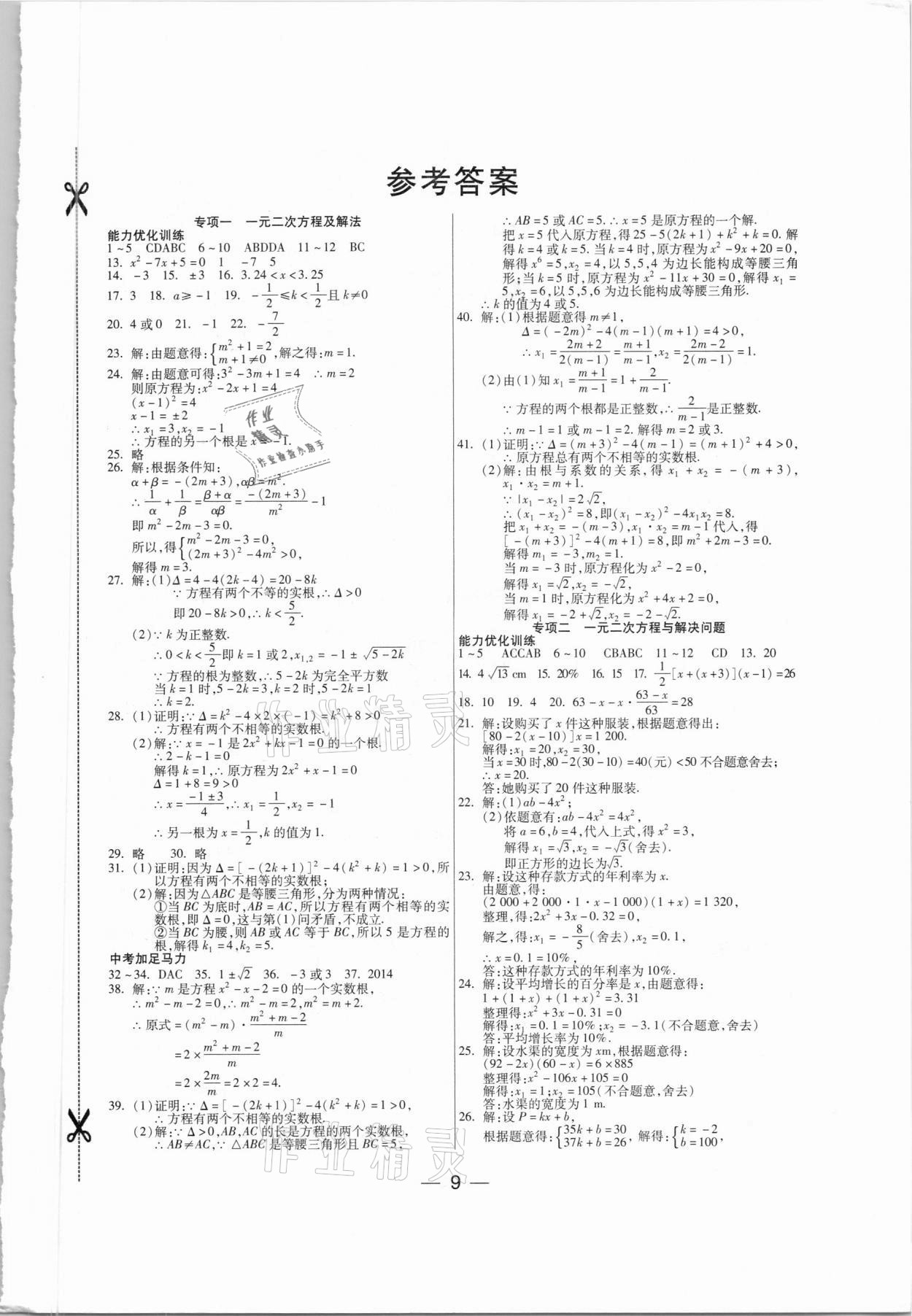 2021年銜接教材學(xué)期復(fù)習(xí)寒假九年級(jí)數(shù)學(xué)吉林教育出版社 第1頁