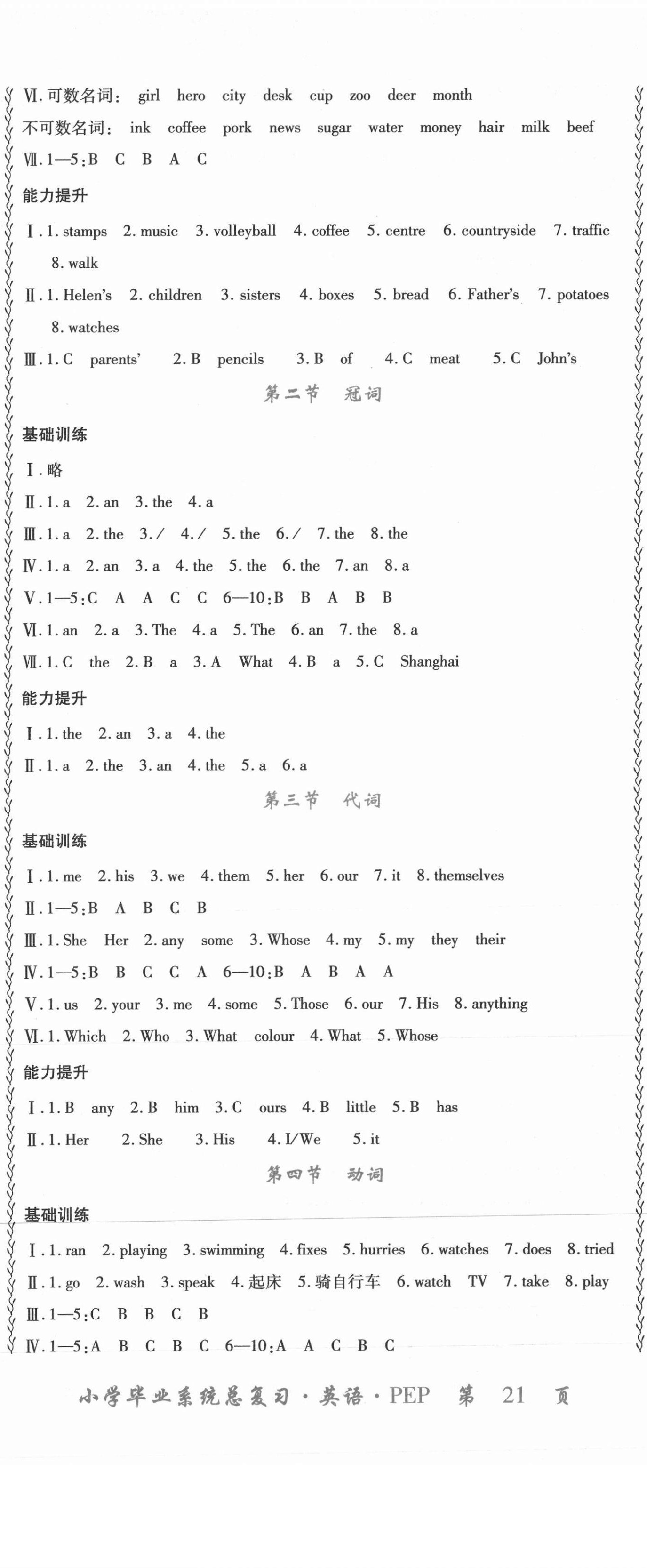 2021年本土好學生小學畢業(yè)系統(tǒng)總復習英語 第2頁