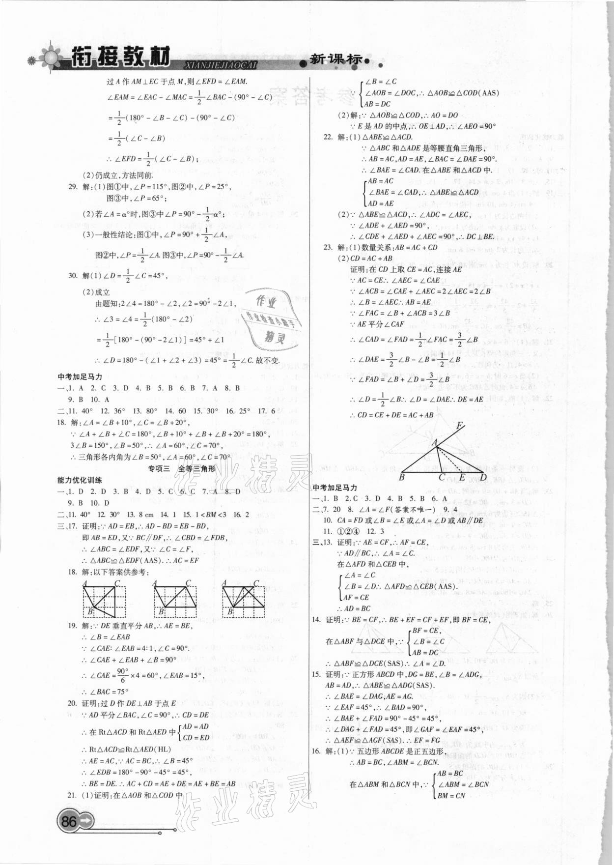 2021年銜接教材學(xué)期復(fù)習(xí)寒假八年級(jí)數(shù)學(xué)吉林教育出版社 第2頁