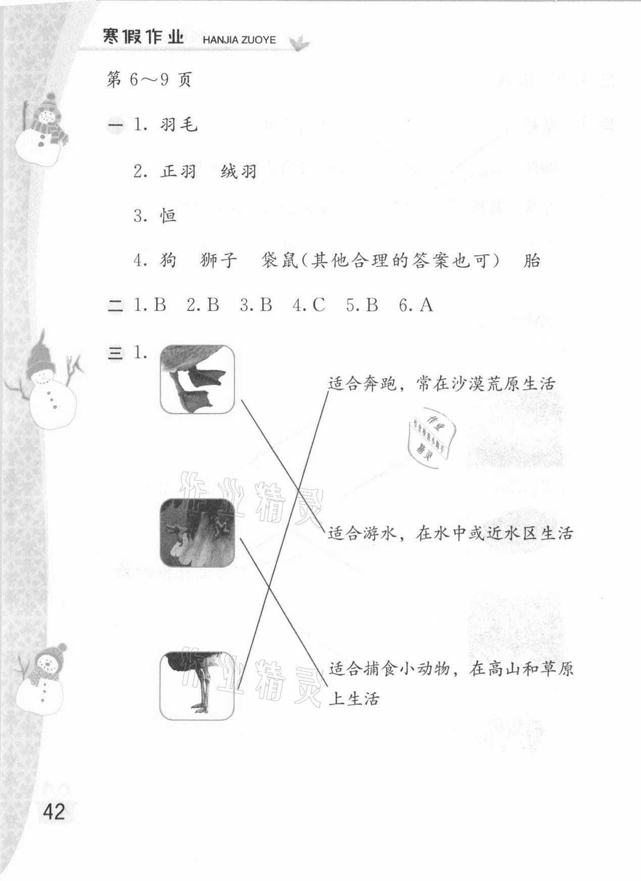 2021年寒假作業(yè)四年級(jí)科學(xué)蘇教版安徽少年兒童出版社 第3頁