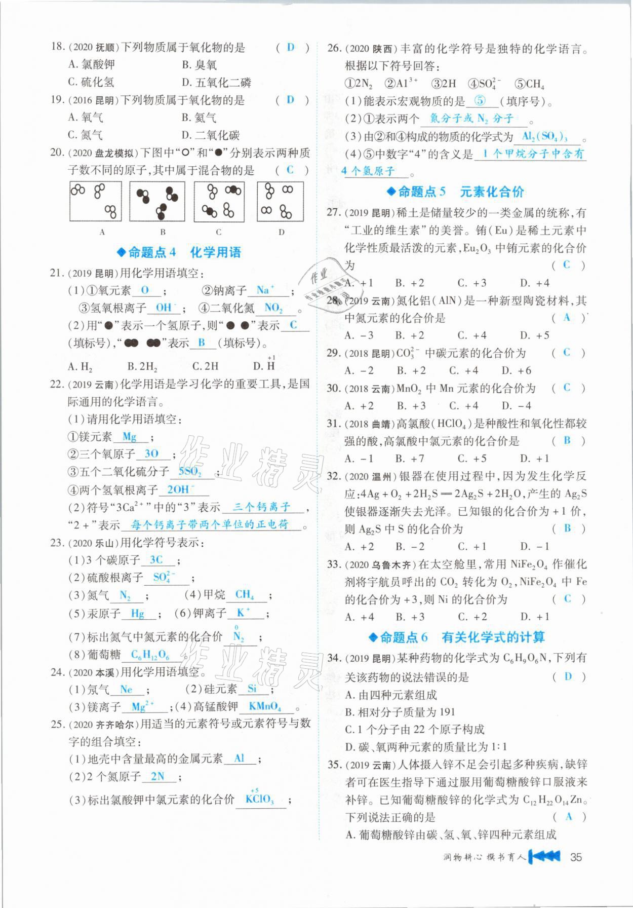 2021年721新中考新方向化學(xué)云南專版 第35頁(yè)