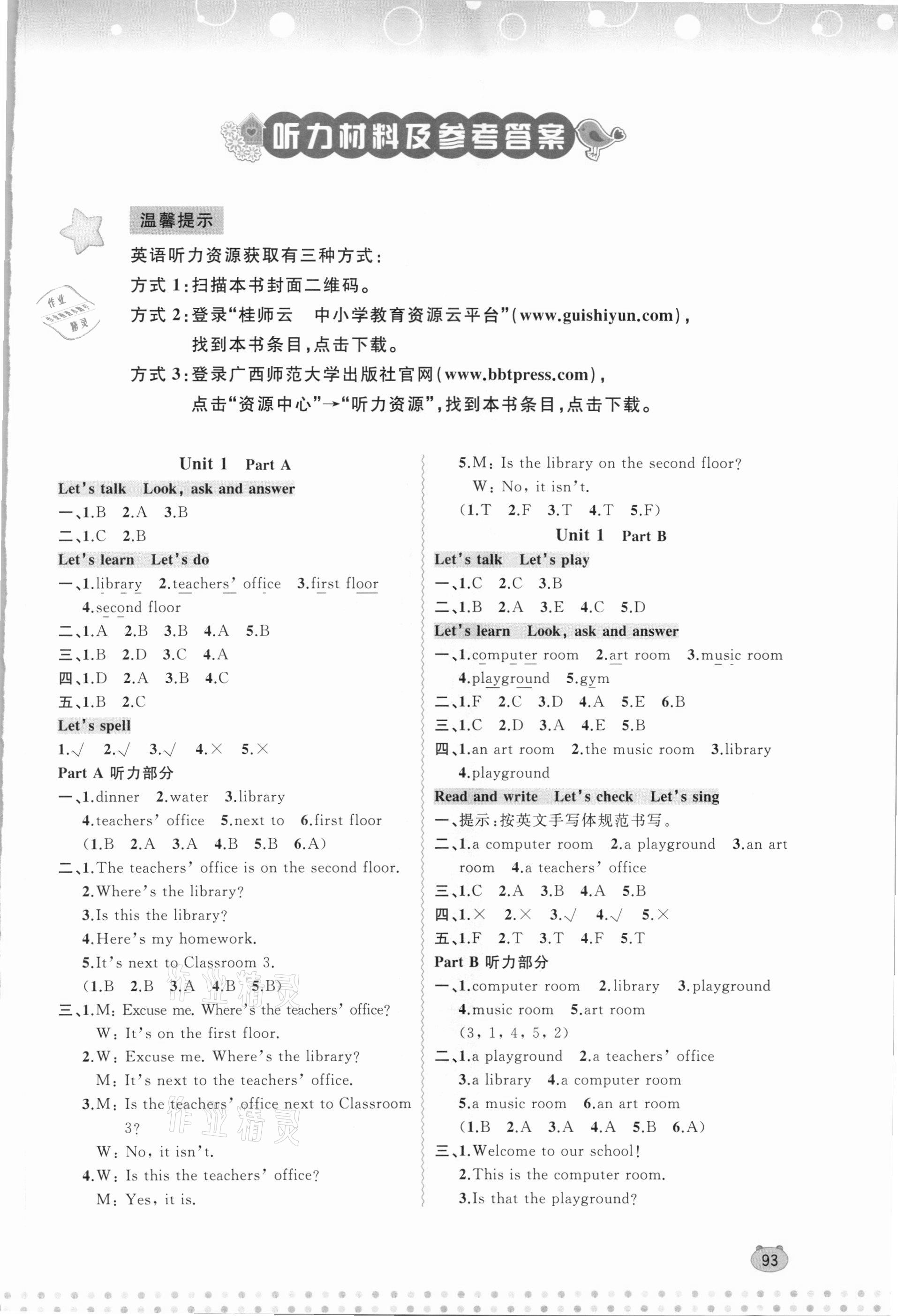 2021年新課程學(xué)習(xí)與測評同步學(xué)習(xí)四年級英語下冊人教版 第1頁