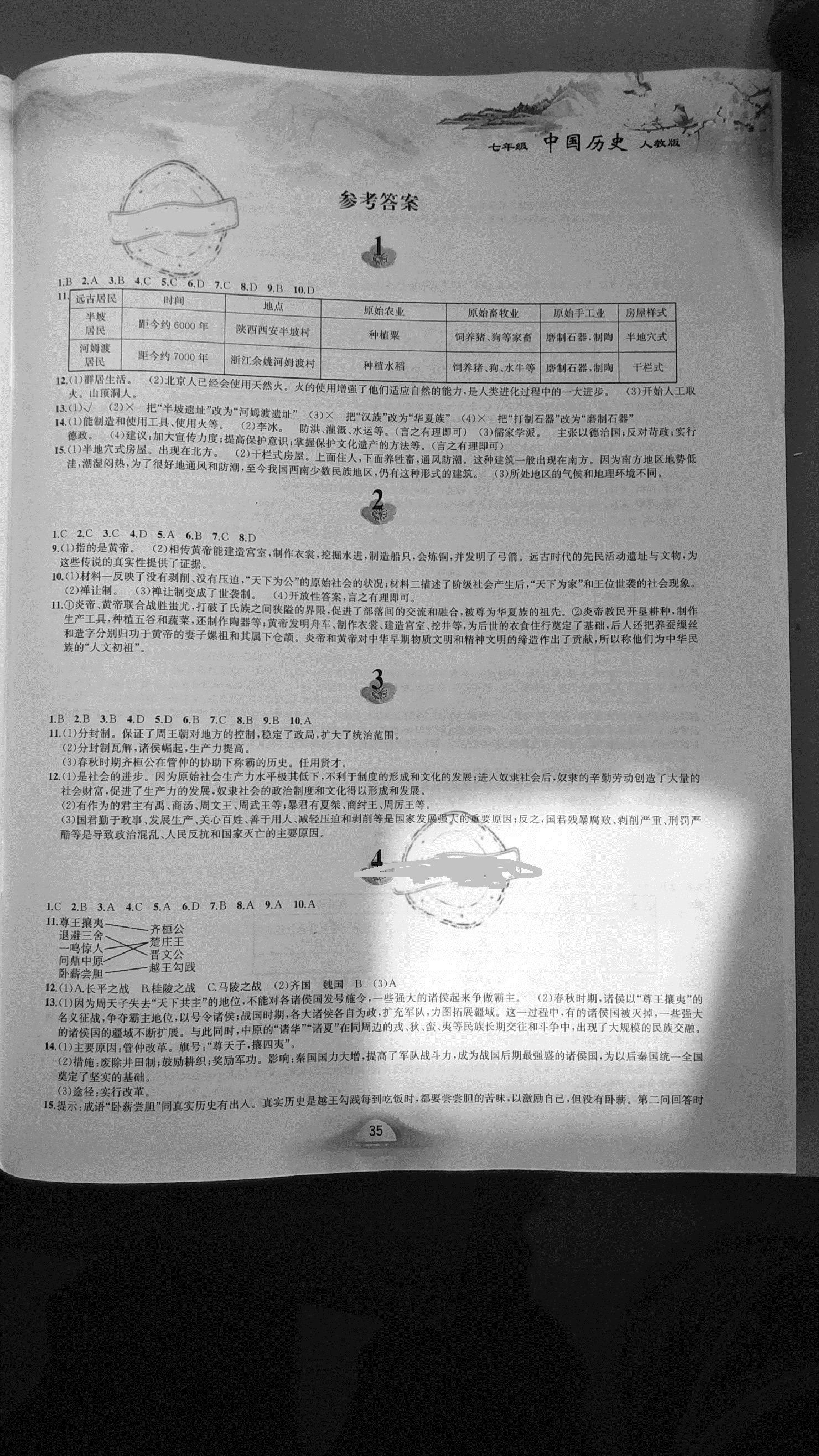 2021年快樂(lè)寒假七年級(jí)歷史寒假作業(yè)人教版 第1頁(yè)