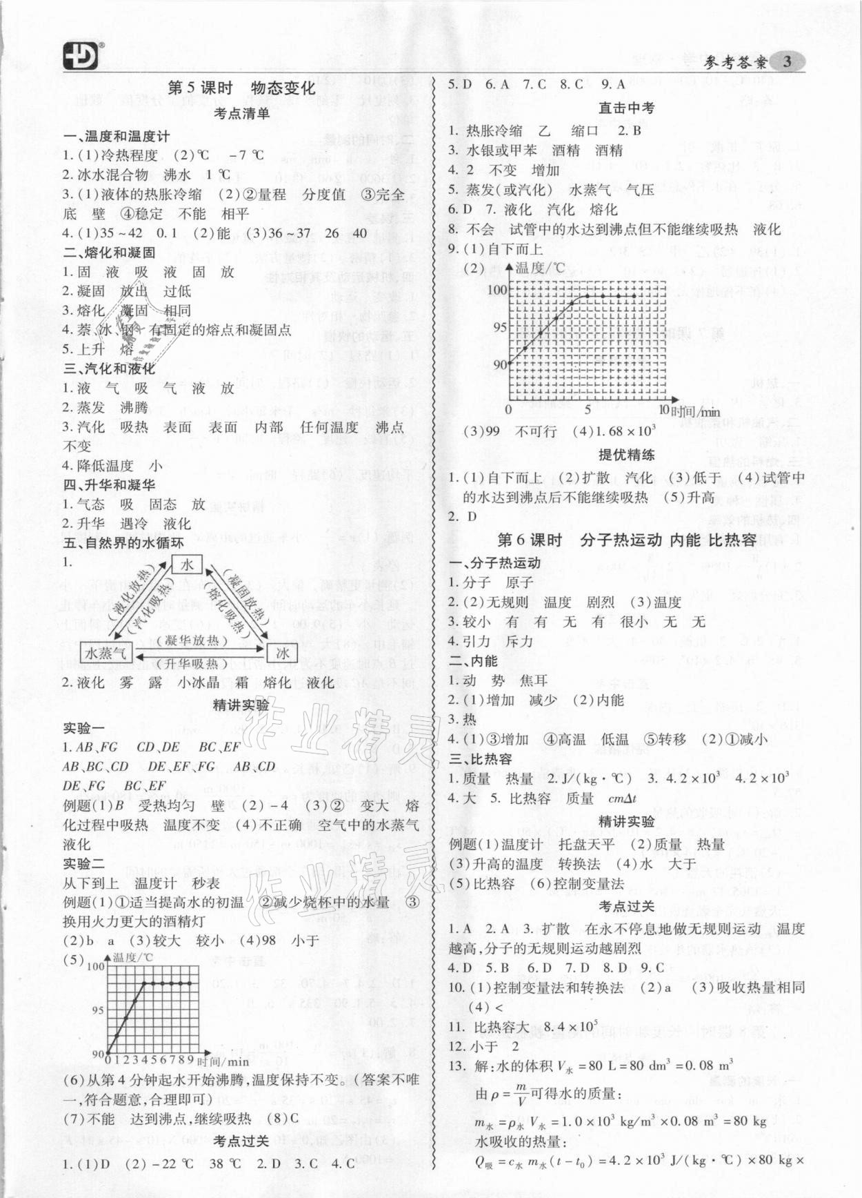 2021年零障礙中考物理 參考答案第3頁