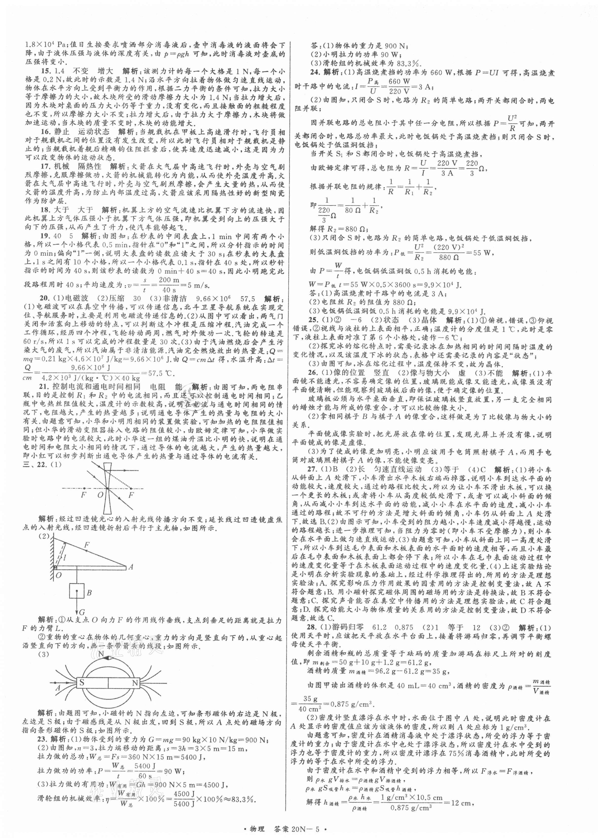 2021年江蘇省中考試卷匯編物理 第5頁