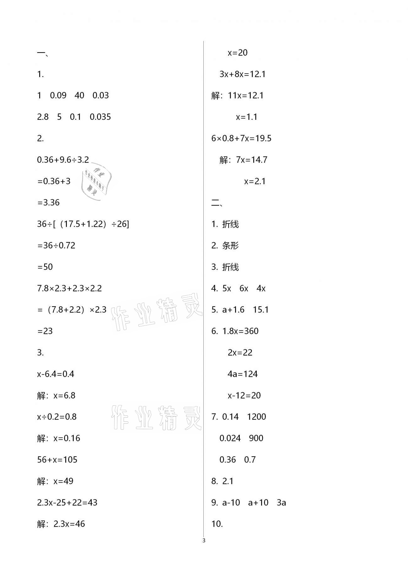 強(qiáng)化卷（第二單元復(fù)習(xí)） - 參考答案第3頁