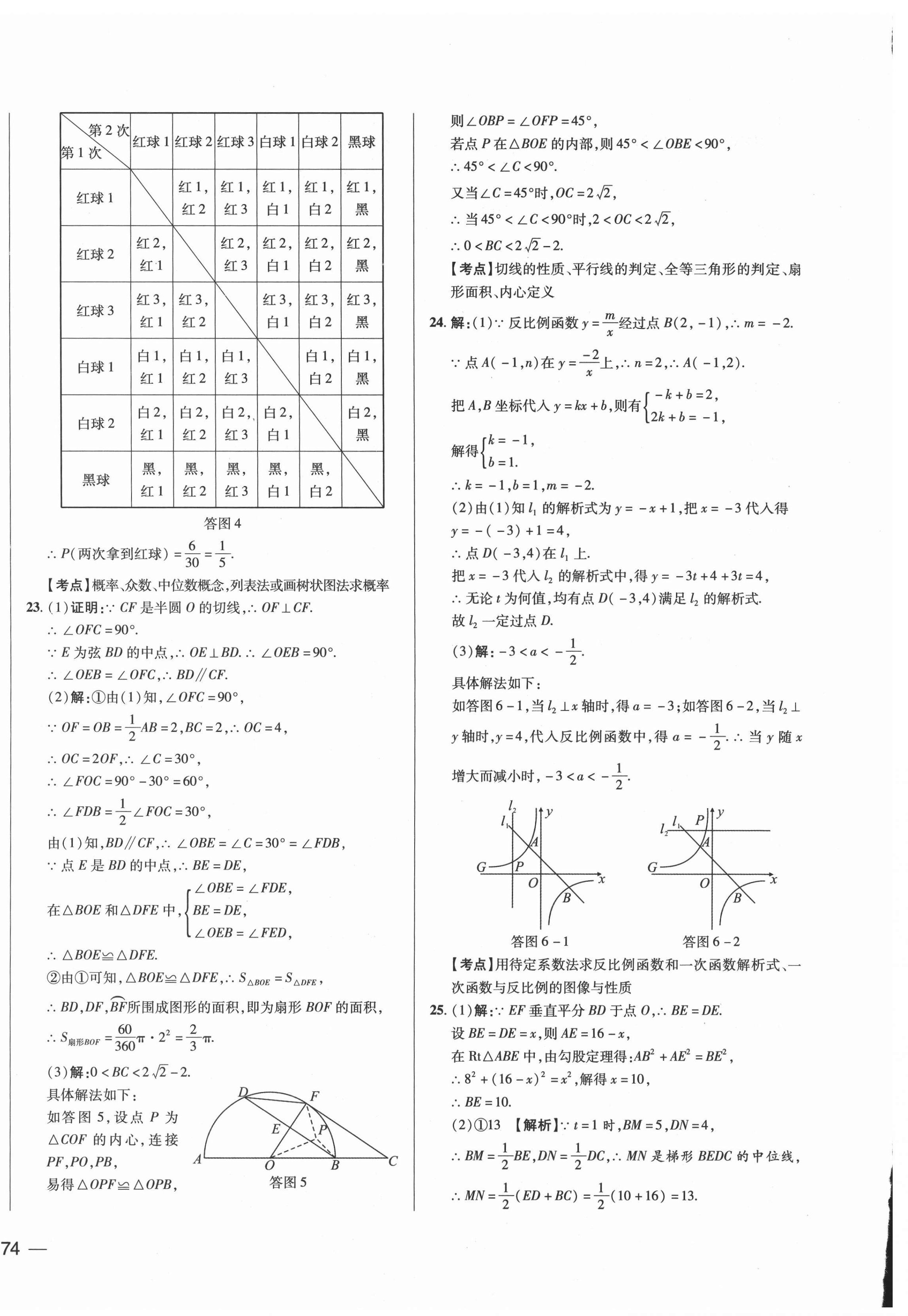 2021年北大綠卡名校中考模擬試卷匯編數(shù)學河北專版 第24頁