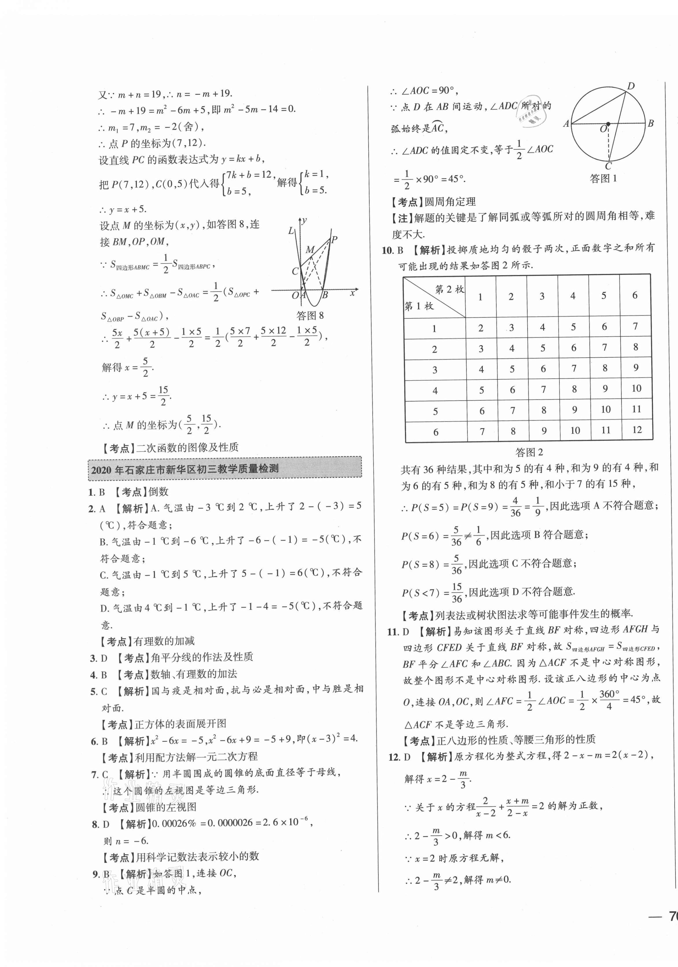 2021年北大綠卡名校中考模擬試卷匯編數(shù)學(xué)河北專版 第15頁(yè)