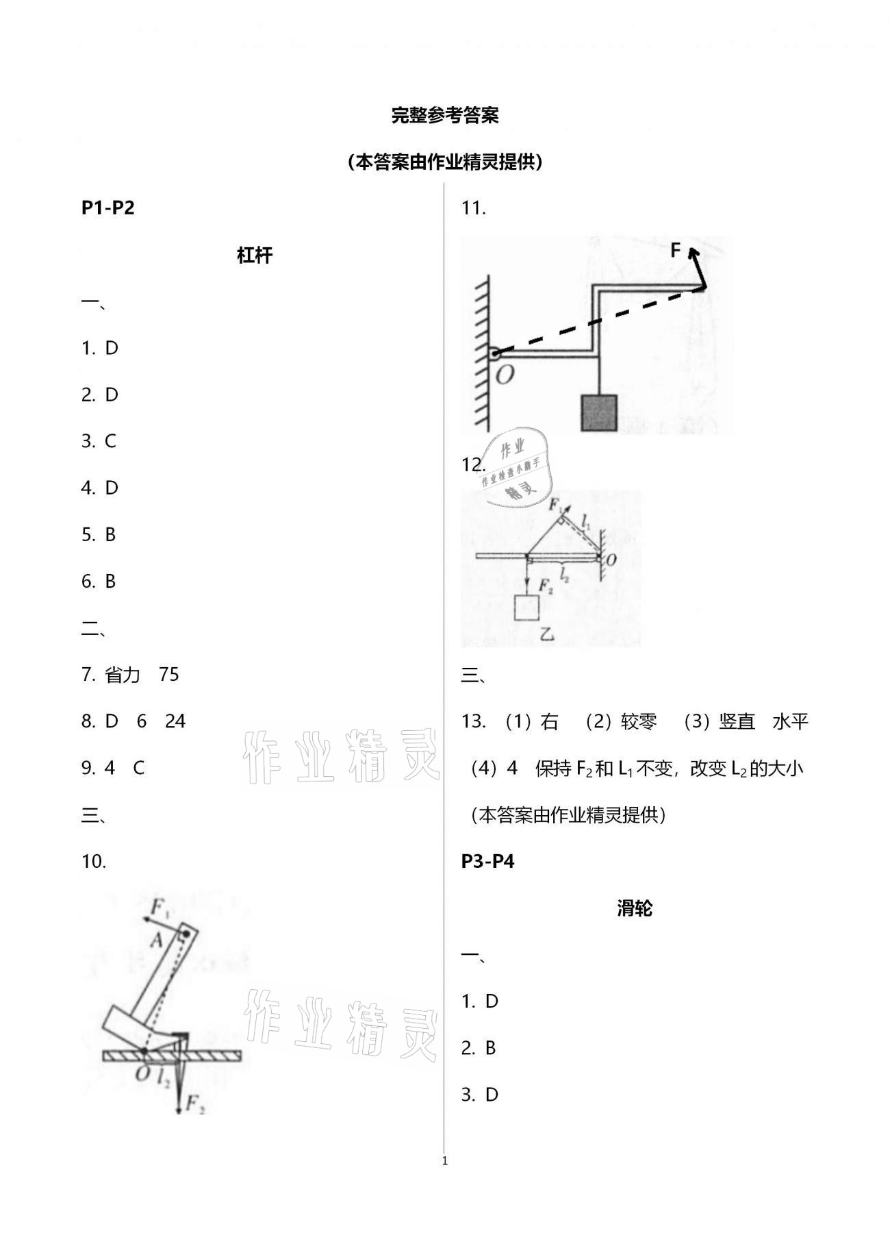 2021年优化学习寒假20天九年级物理江苏适用 第1页