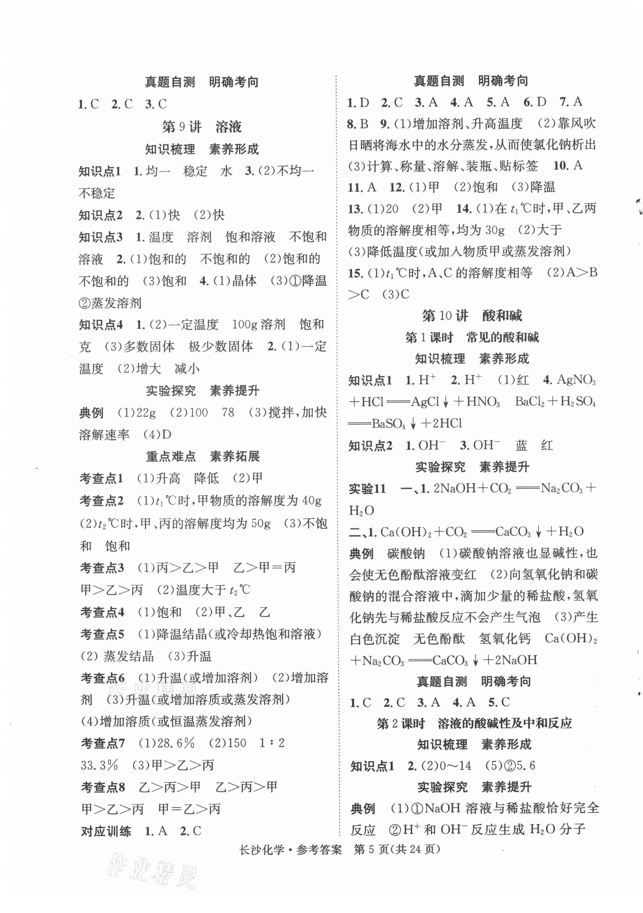 2021年星城中考化學(xué)長(zhǎng)沙專版 第5頁