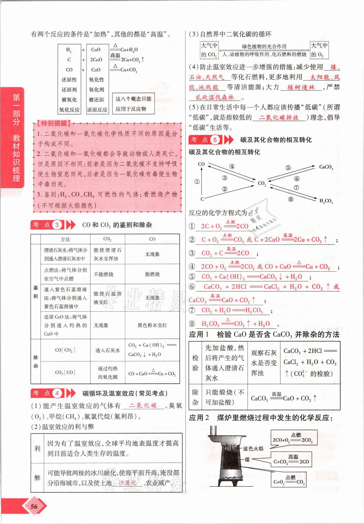 2021年新思路中考化學(xué)河南專版鄭州大學(xué)出版社 參考答案第56頁