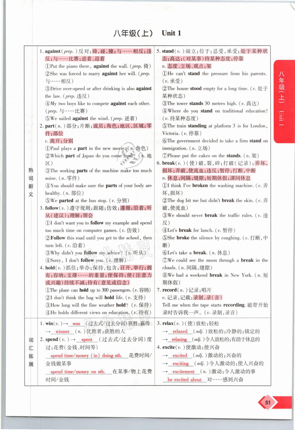 2021年新思路中考英語課標(biāo)版河南專版鄭州大學(xué)出版社 參考答案第51頁