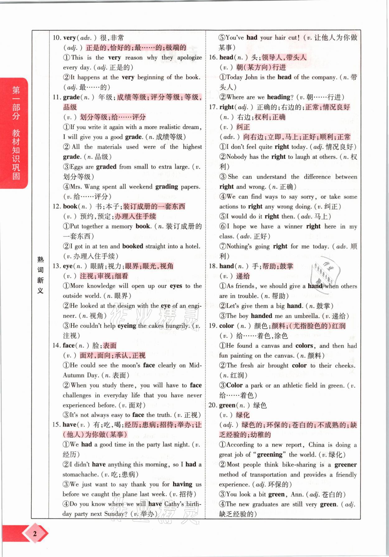 2021年新思路中考英語(yǔ)課標(biāo)版河南專版鄭州大學(xué)出版社 參考答案第2頁(yè)