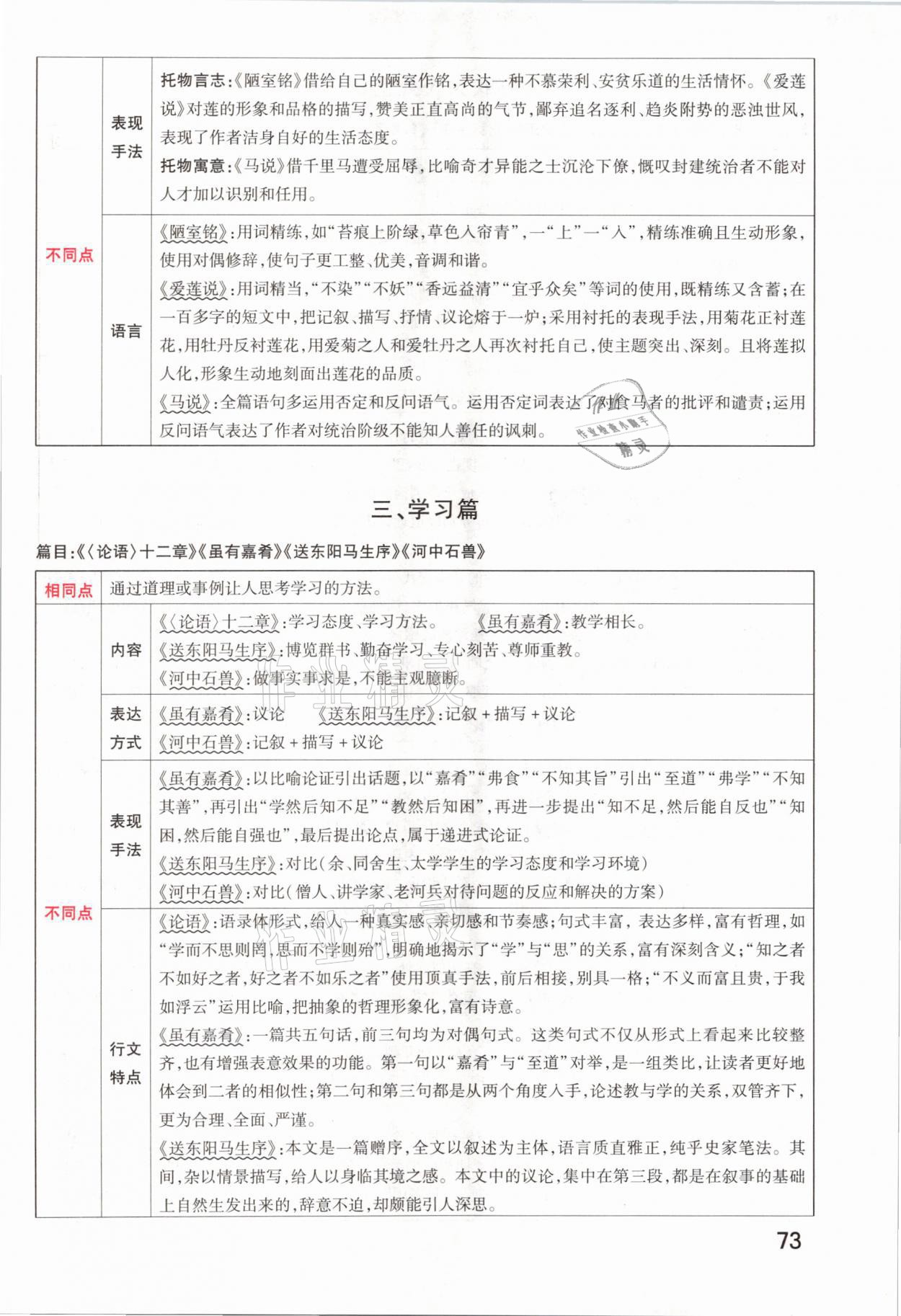 2021年領揚文化中考研究語文河南專版 參考答案第71頁