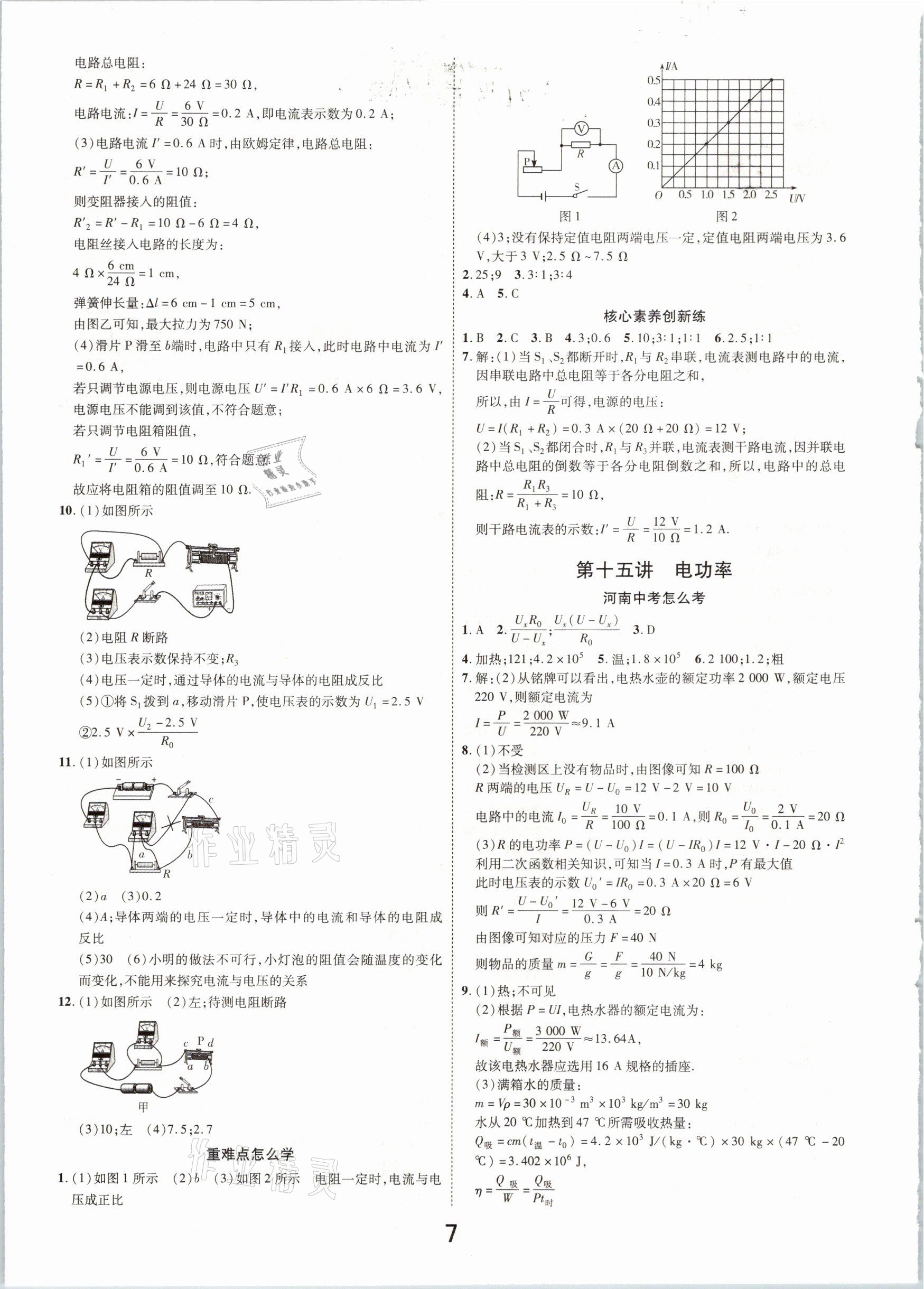 2021年領(lǐng)揚(yáng)文化中考研究物理河南專版 參考答案第7頁