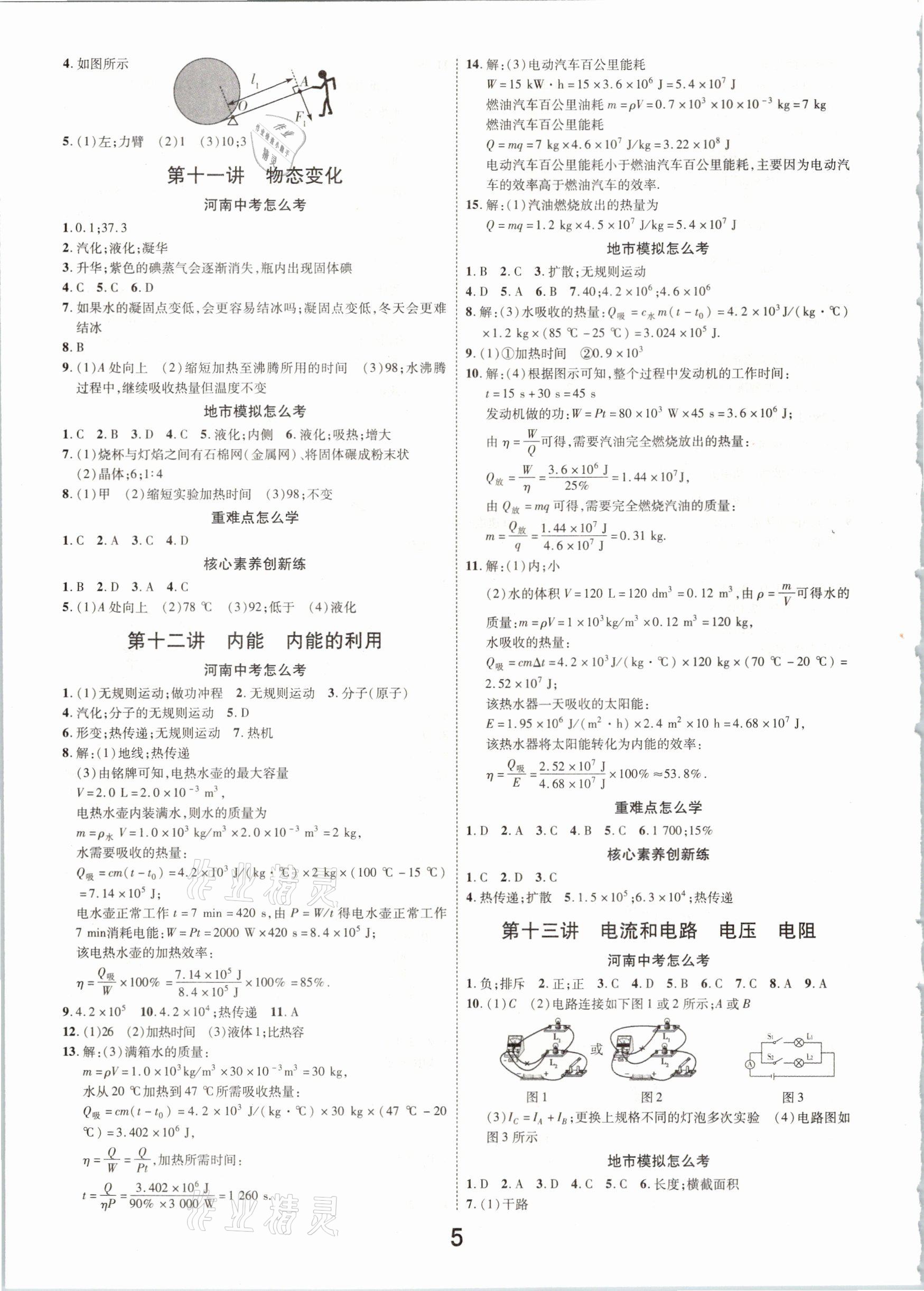 2021年領(lǐng)揚(yáng)文化中考研究物理河南專版 參考答案第5頁