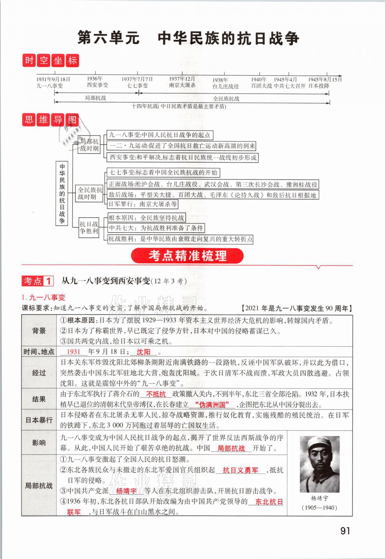 2021年領(lǐng)揚(yáng)文化中考研究歷史河南專版 參考答案第91頁(yè)