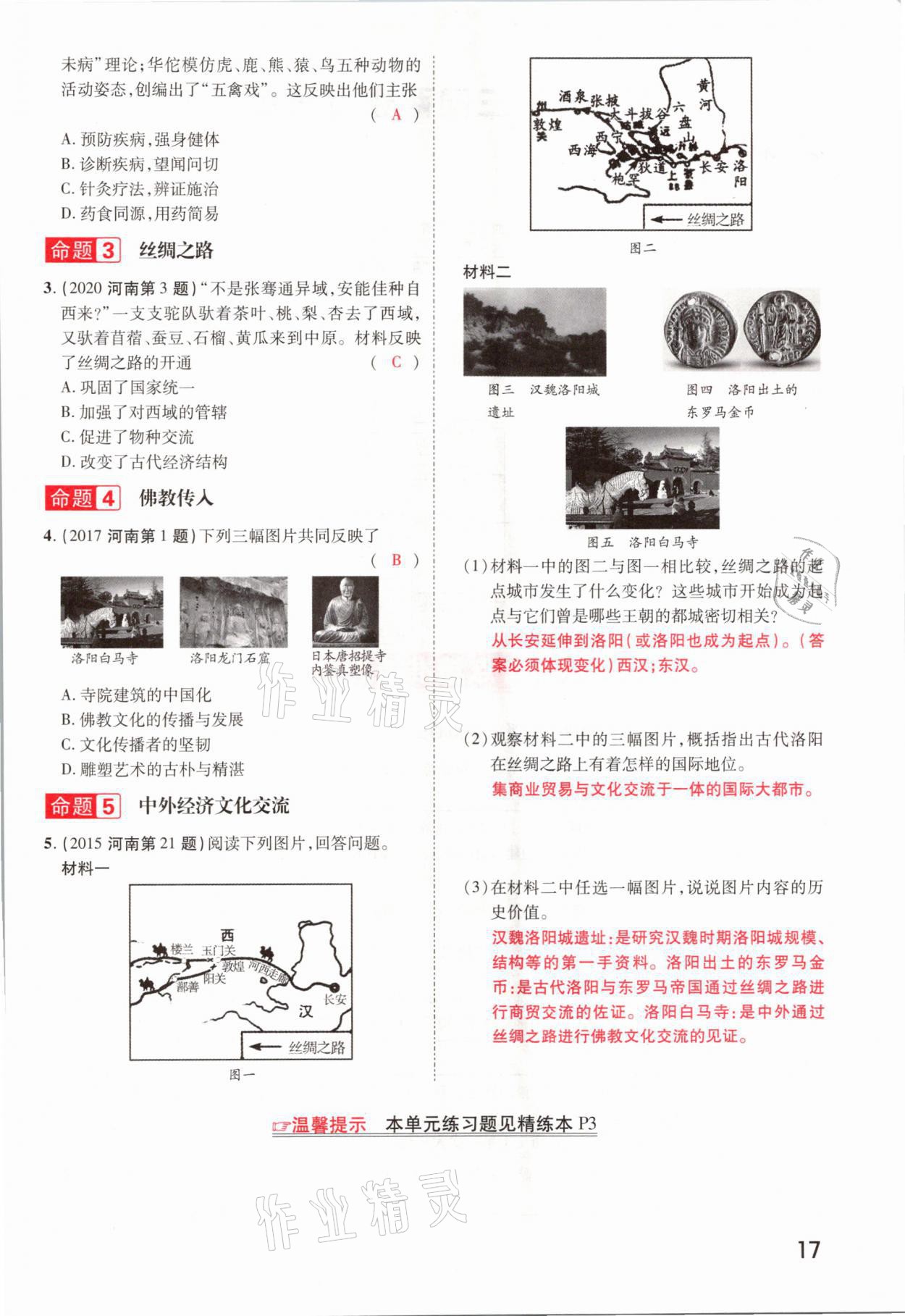2021年領(lǐng)揚(yáng)文化中考研究歷史河南專(zhuān)版 參考答案第17頁(yè)