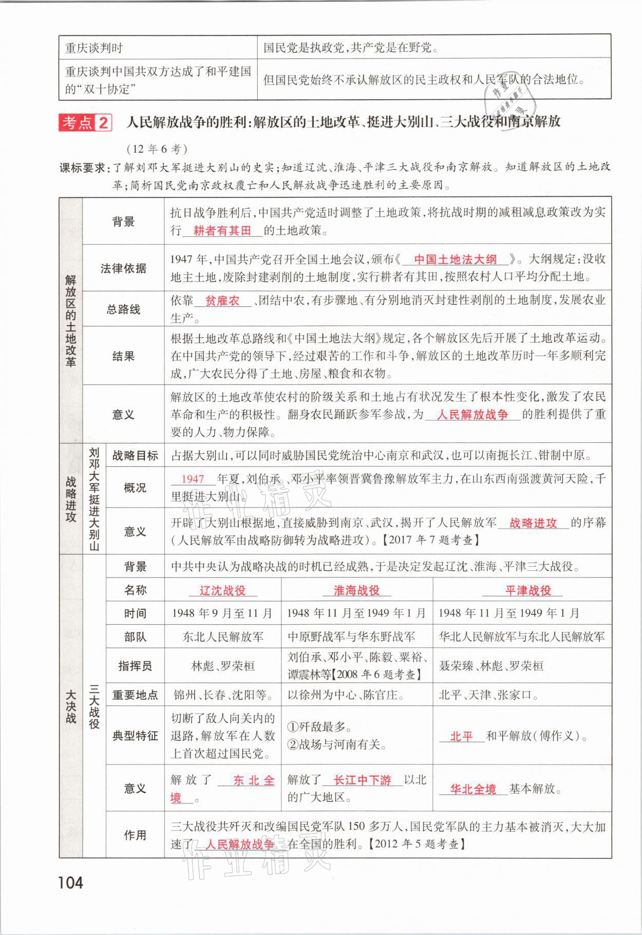 2021年領(lǐng)揚(yáng)文化中考研究歷史河南專版 參考答案第104頁
