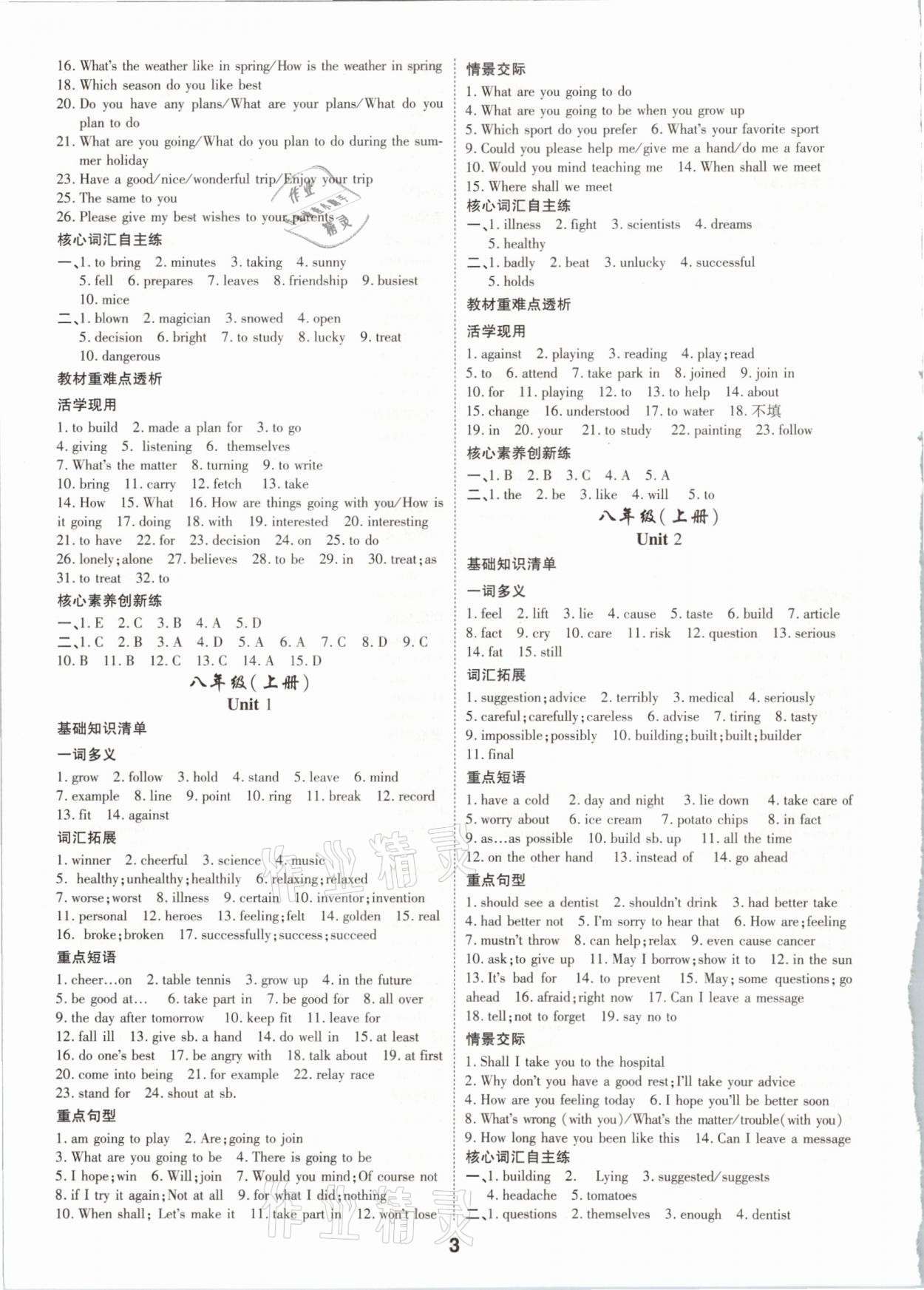 2021年領(lǐng)揚(yáng)文化中考研究英語(yǔ)課標(biāo)版河南專版 參考答案第3頁(yè)