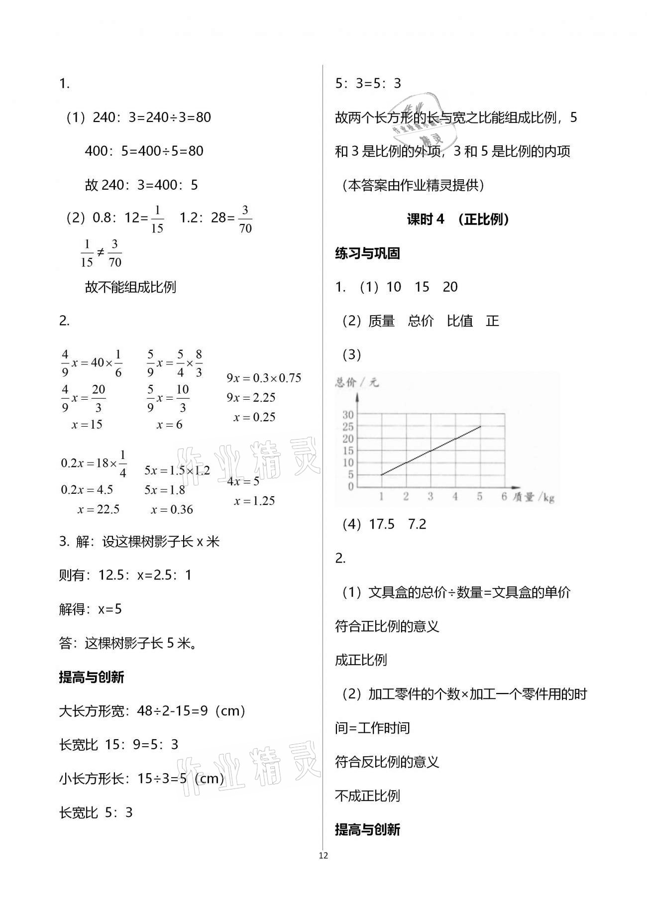 2021年小學(xué)同步練習(xí)冊(cè)六年級(jí)數(shù)學(xué)下冊(cè)人教版六三學(xué)制海燕出版社 第12頁