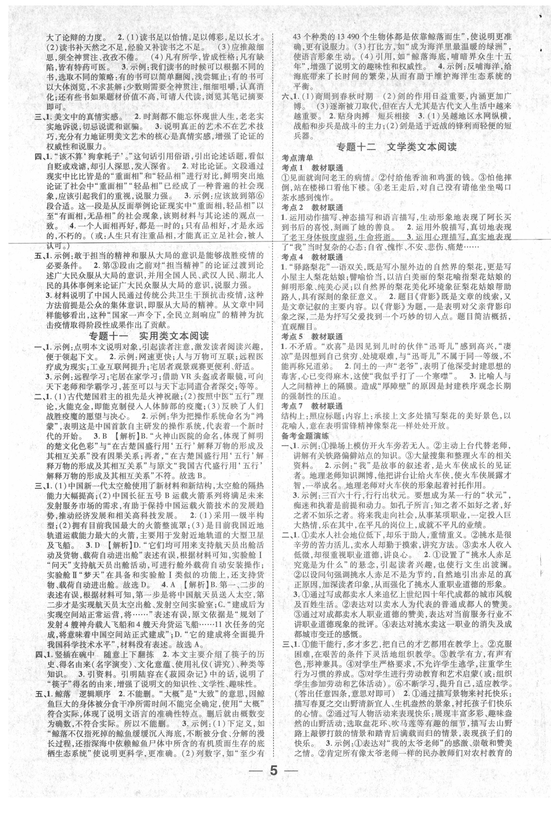 2021年名師測(cè)控中考特訓(xùn)方案語(yǔ)文畢節(jié)專版 第5頁(yè)