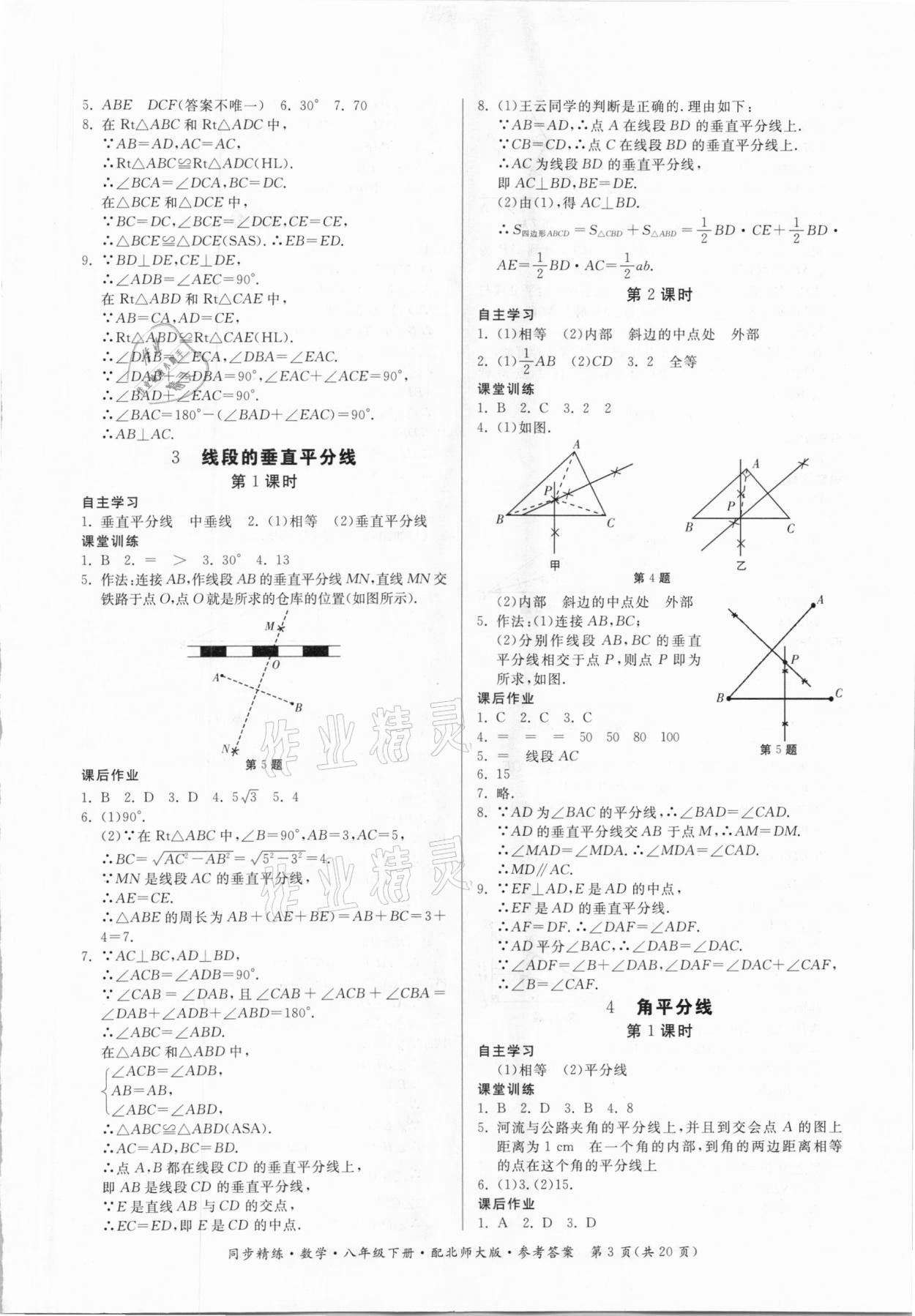 2021年同步精练八年级数学下册北师大版广东人民出版社 第3页