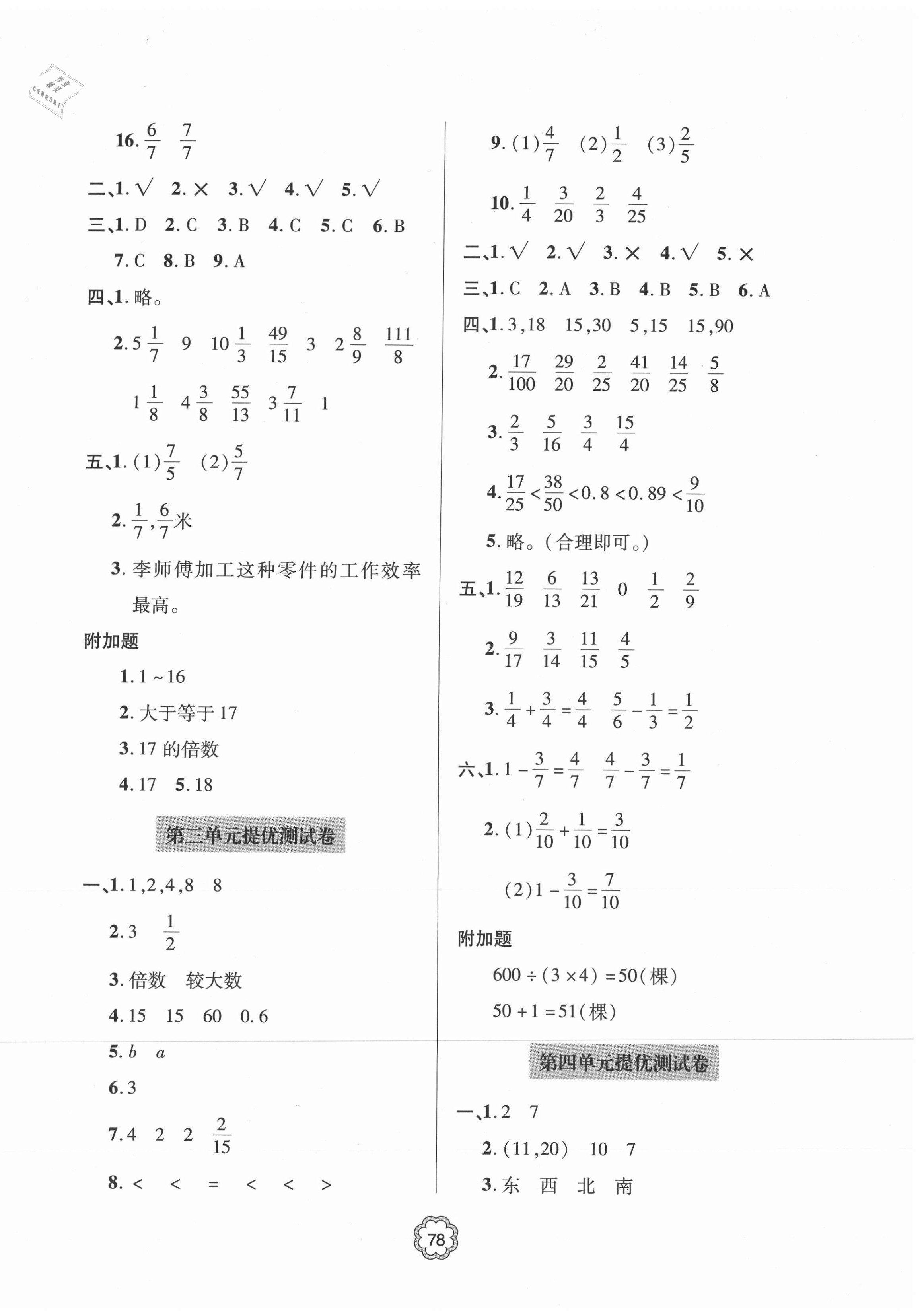 2021年新課堂同步學習與探究提優測試五年級數學下冊 第2頁