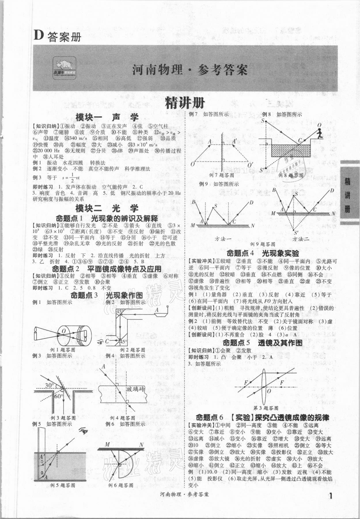 2021年一戰(zhàn)成名考前新方案物理河南專版 第1頁