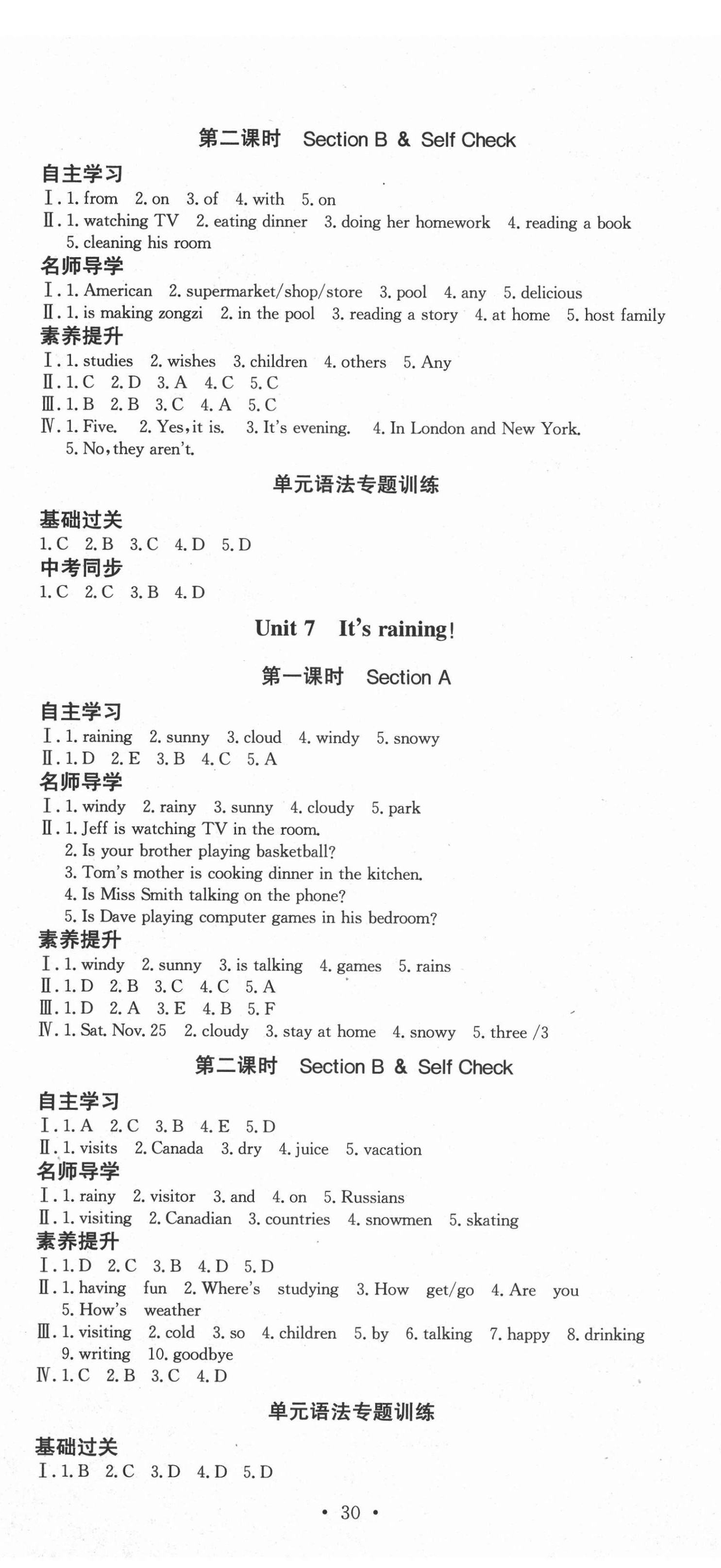 2021年实验教材新学案七年级英语下册人教版 第5页