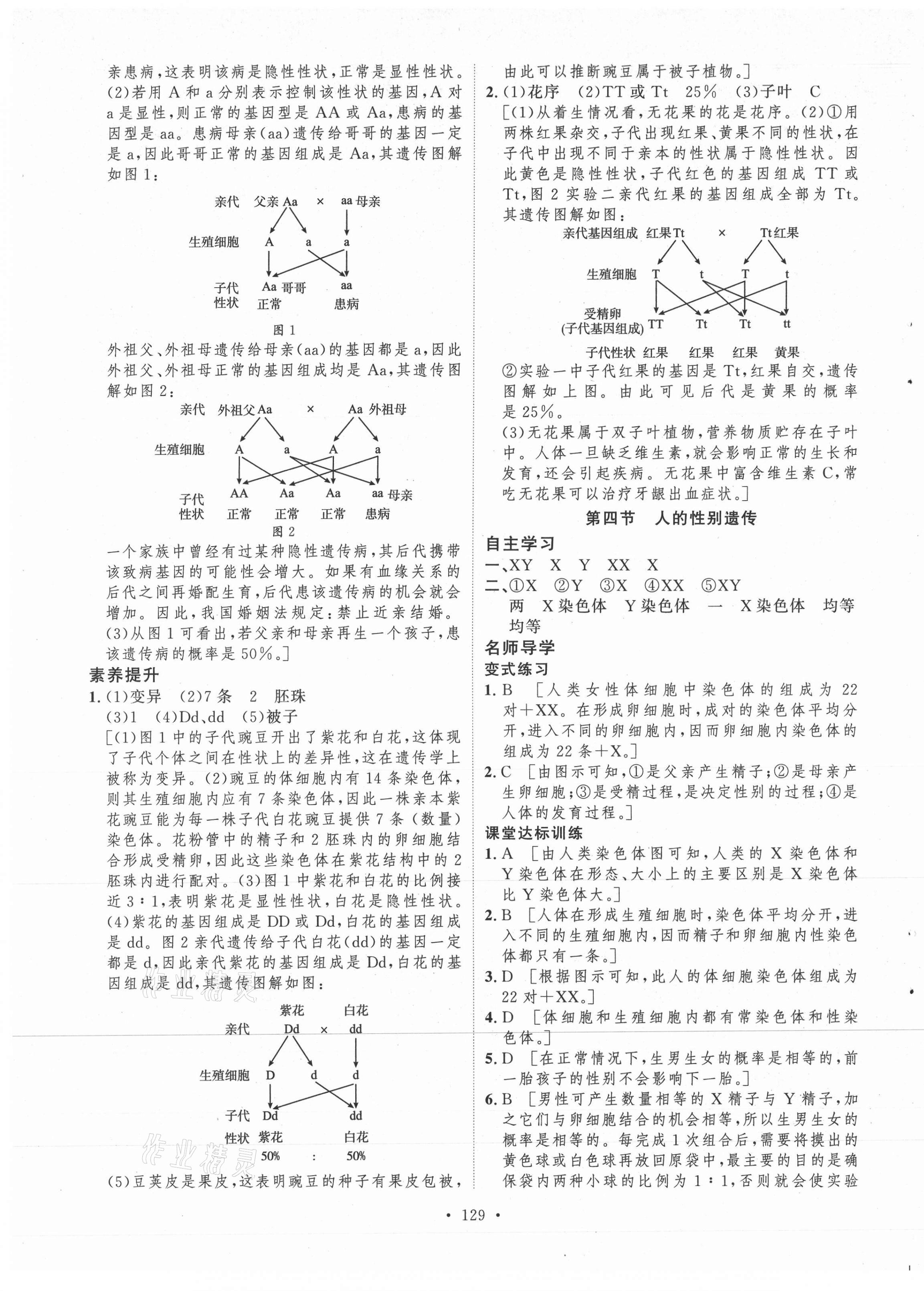 2021年實(shí)驗(yàn)教材新學(xué)案八年級(jí)生物下冊人教版 第9頁