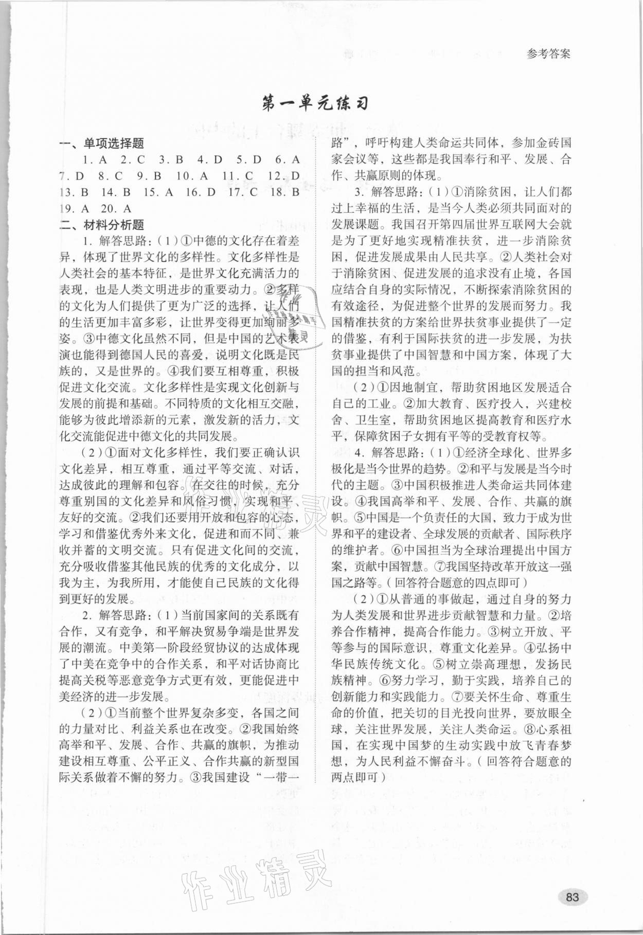 2021年學習實踐手冊九年級道德與法治下冊人教版山東人民出版社 第3頁