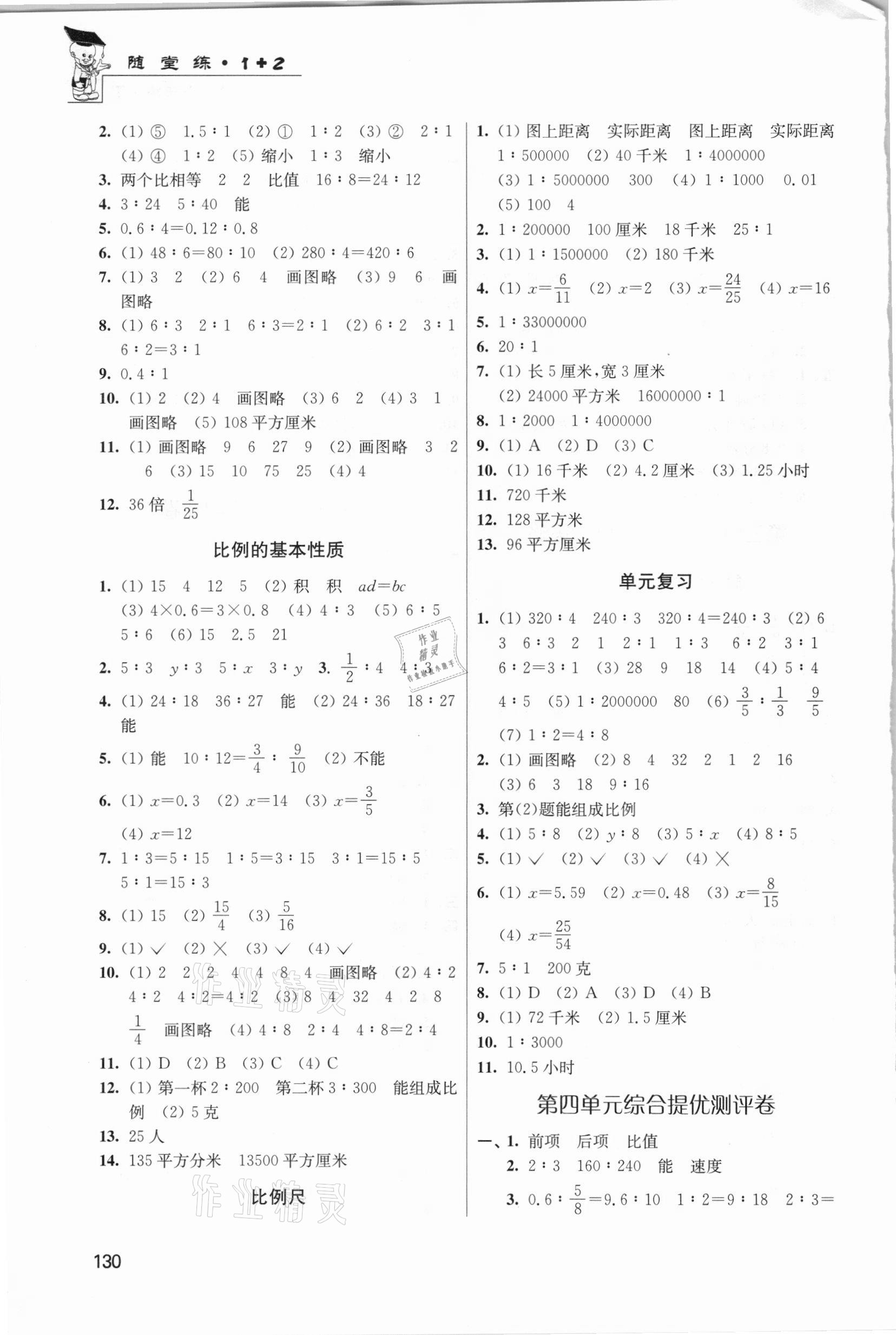 2021年隨堂練1加2六年級數(shù)學下冊江蘇版 第4頁