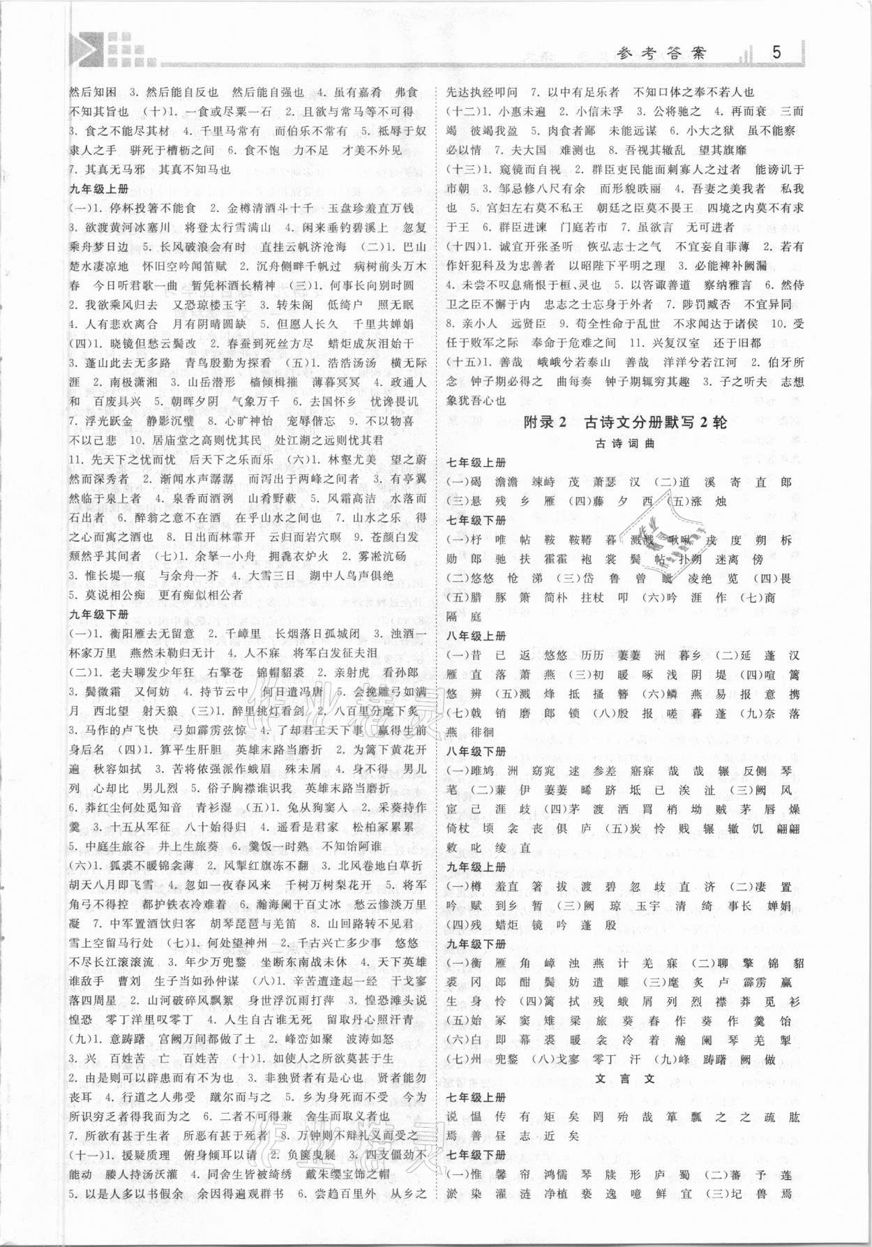 2021年中考总复习指导语文河北专版河北美术出版社 第5页