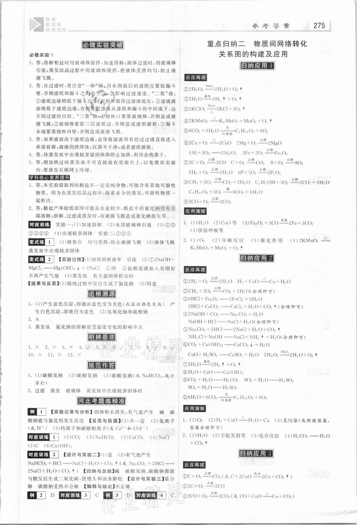 2021年中考总复习指导化学河北专版河北美术出版社 第7页