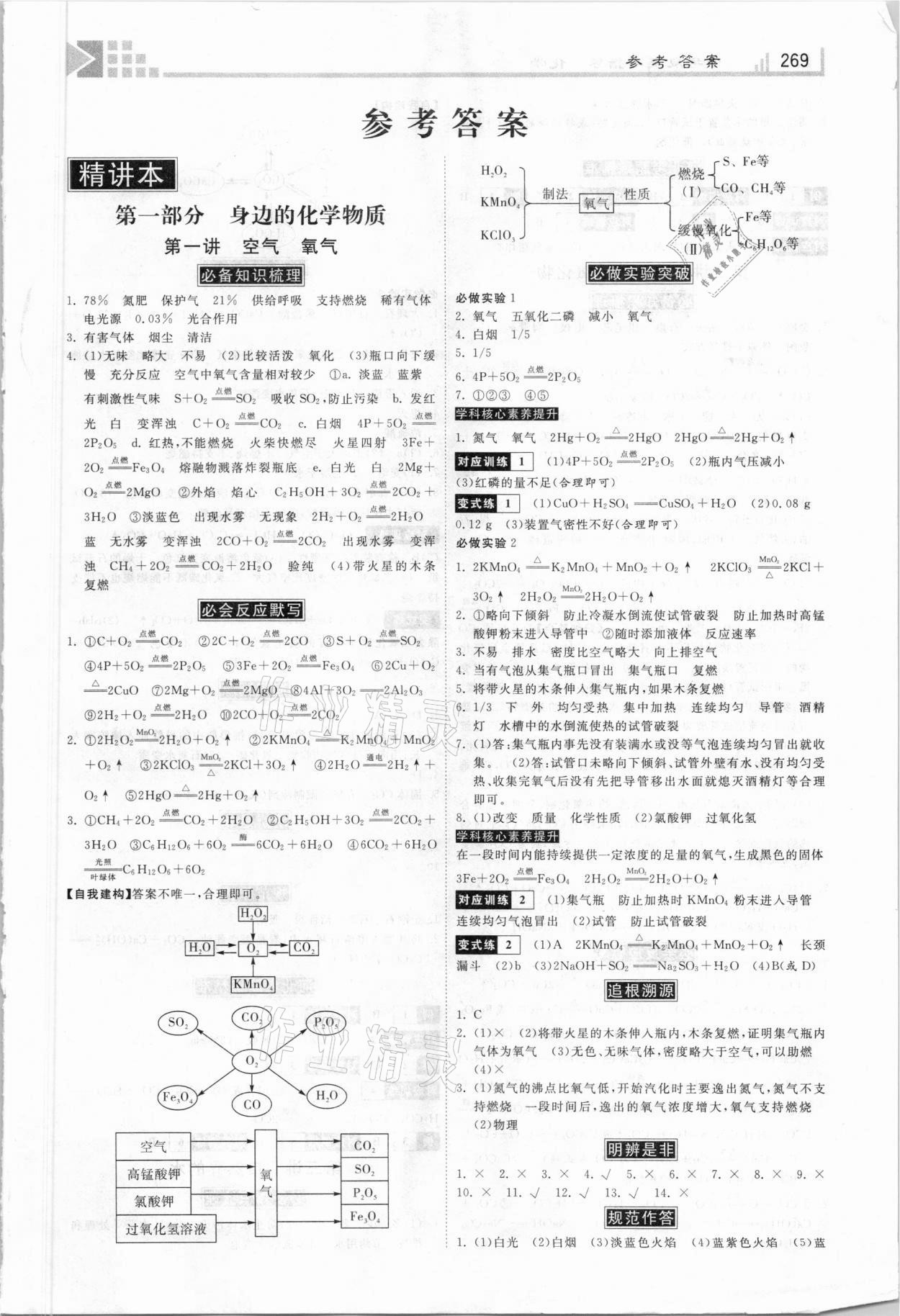 2021年中考总复习指导化学河北专版河北美术出版社 第1页