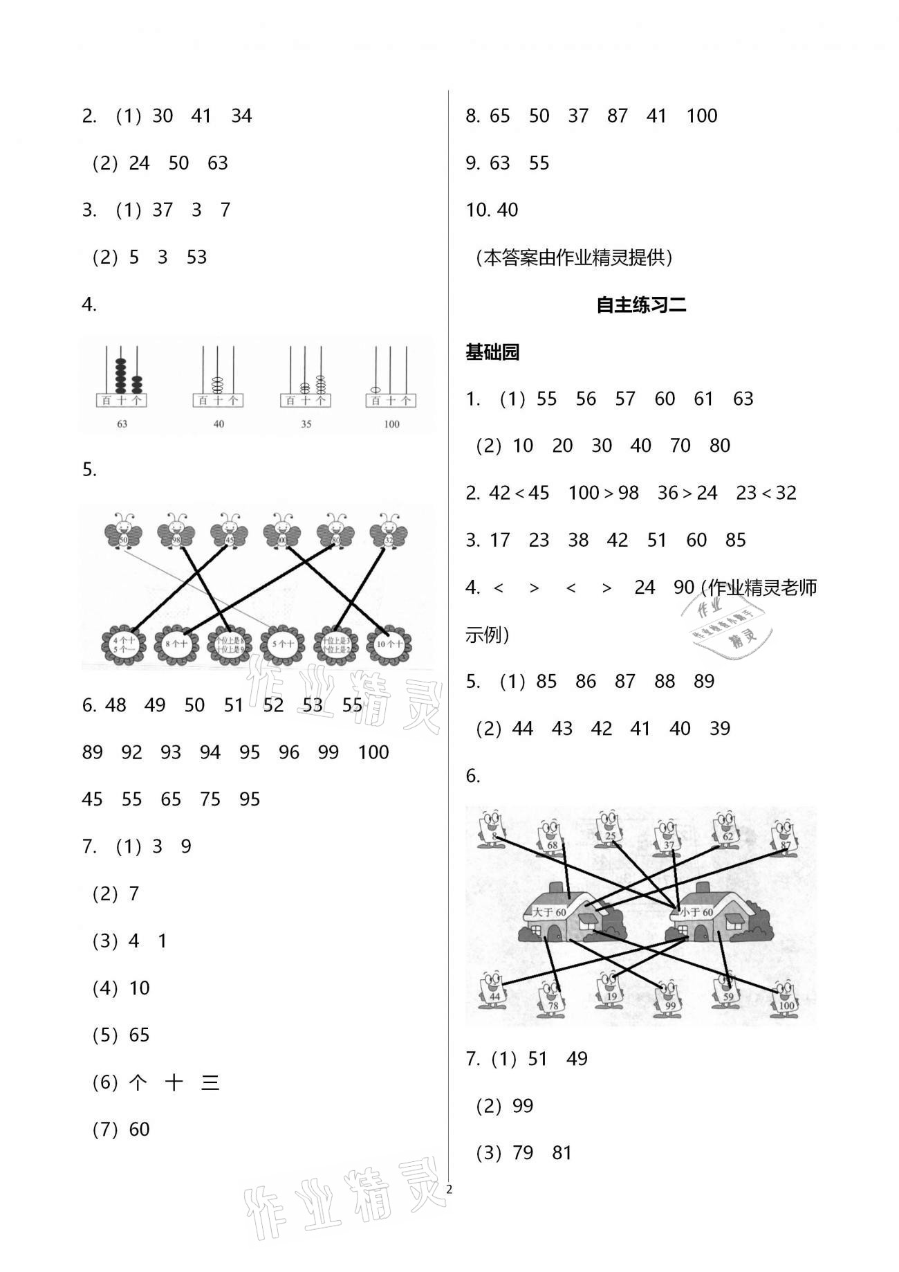 2021年小學生學習園地一年級數學下冊青島版54制 第2頁
