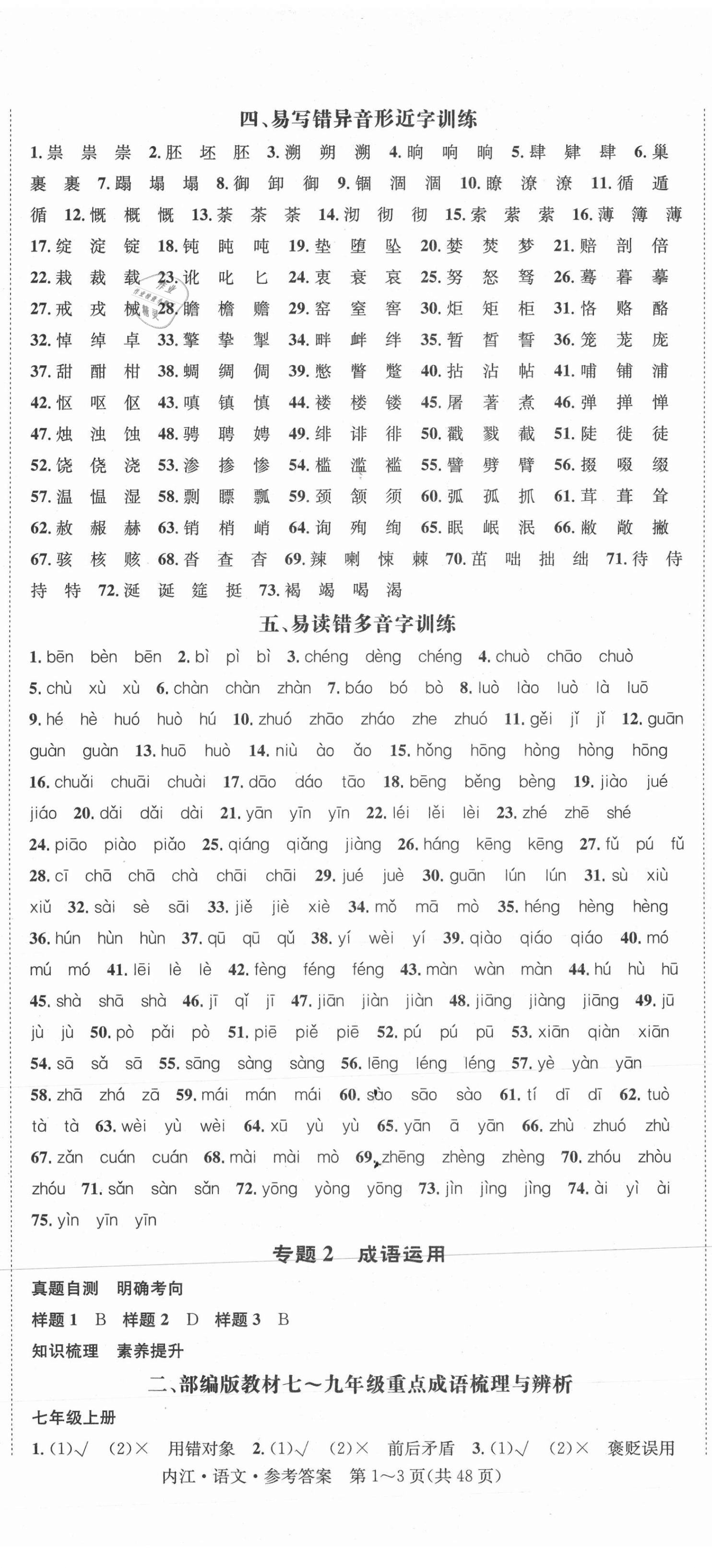 2021年解密中考語文內(nèi)江專版 第2頁