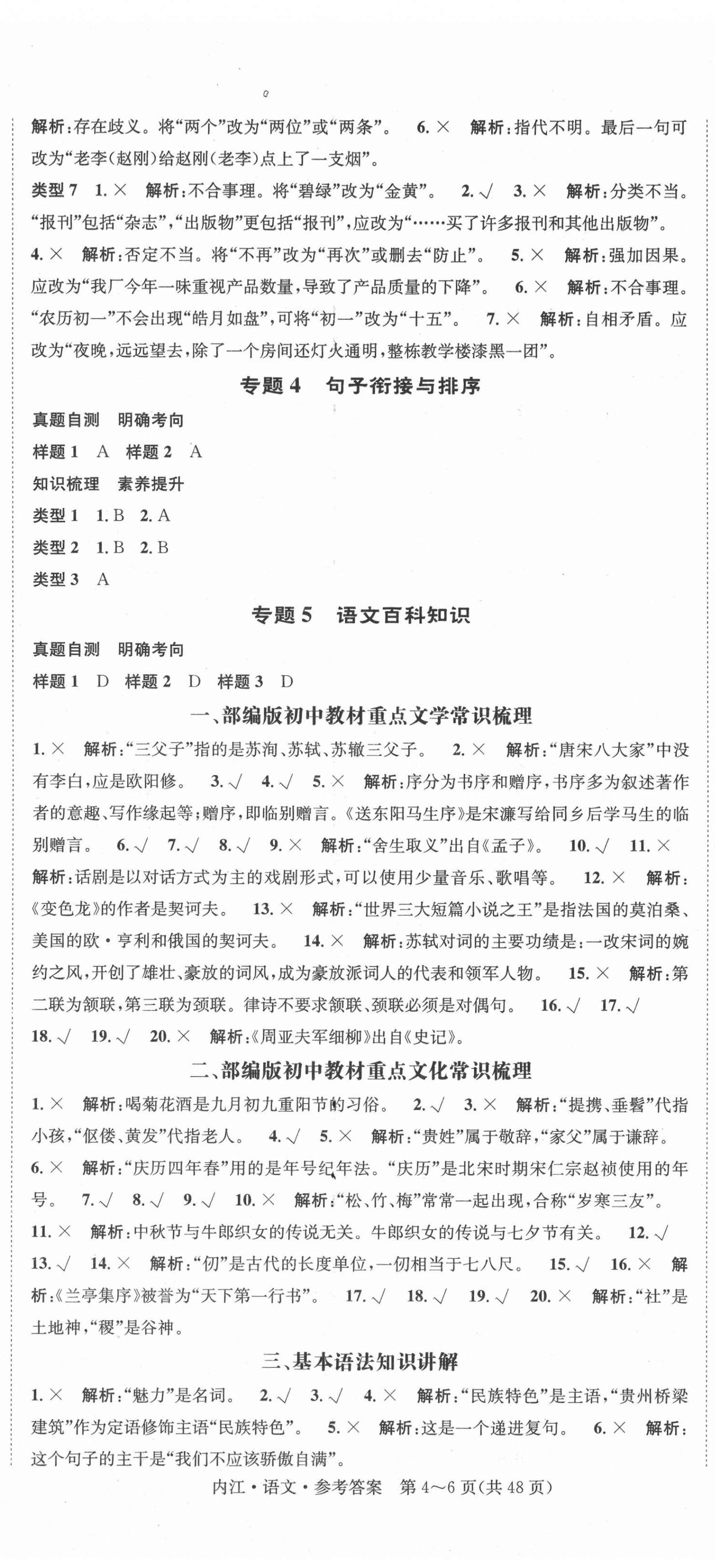 2021年解密中考語文內(nèi)江專版 第5頁