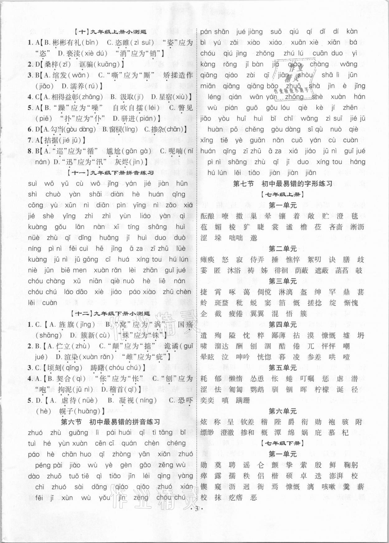 2021年中考精編語文廣東經濟出版社 第3頁