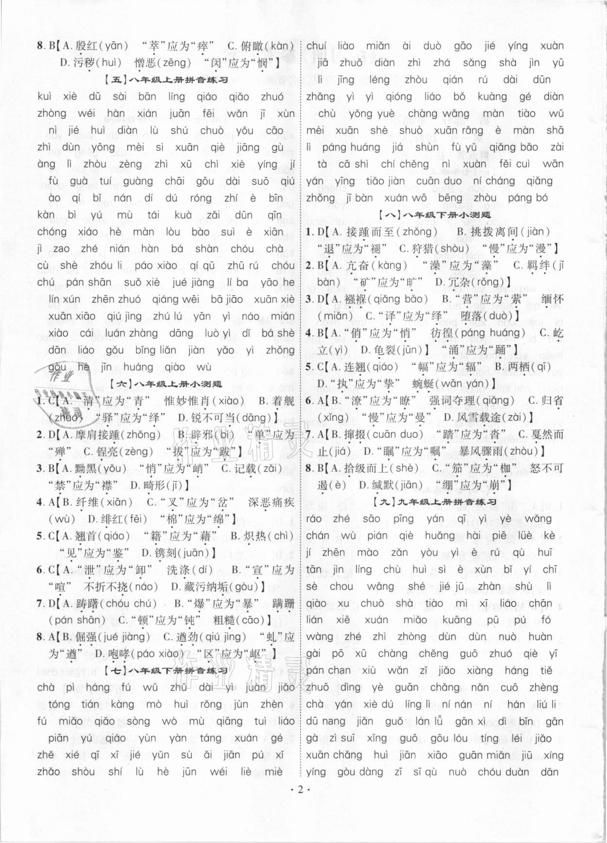 2021年中考精編語文廣東經濟出版社 第2頁