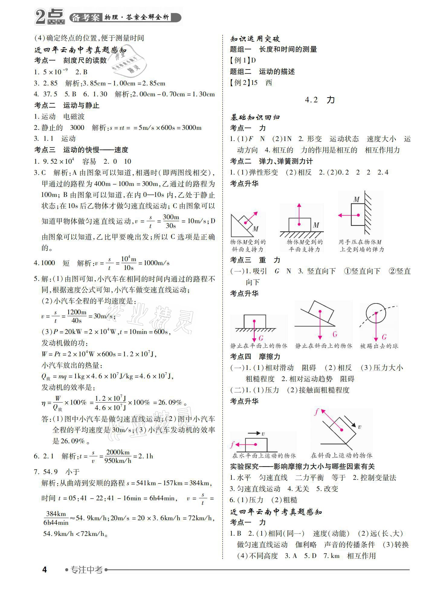 2021年2點(diǎn)備考案物理 參考答案第4頁