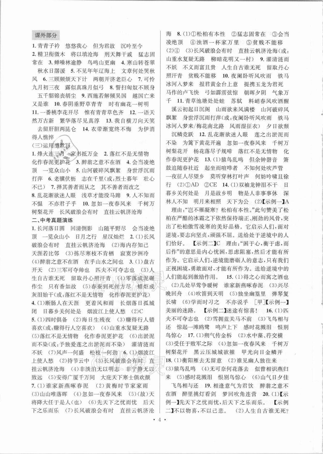 2021年鞏固與提高臺(tái)州中考總復(fù)習(xí)語(yǔ)文 第4頁(yè)