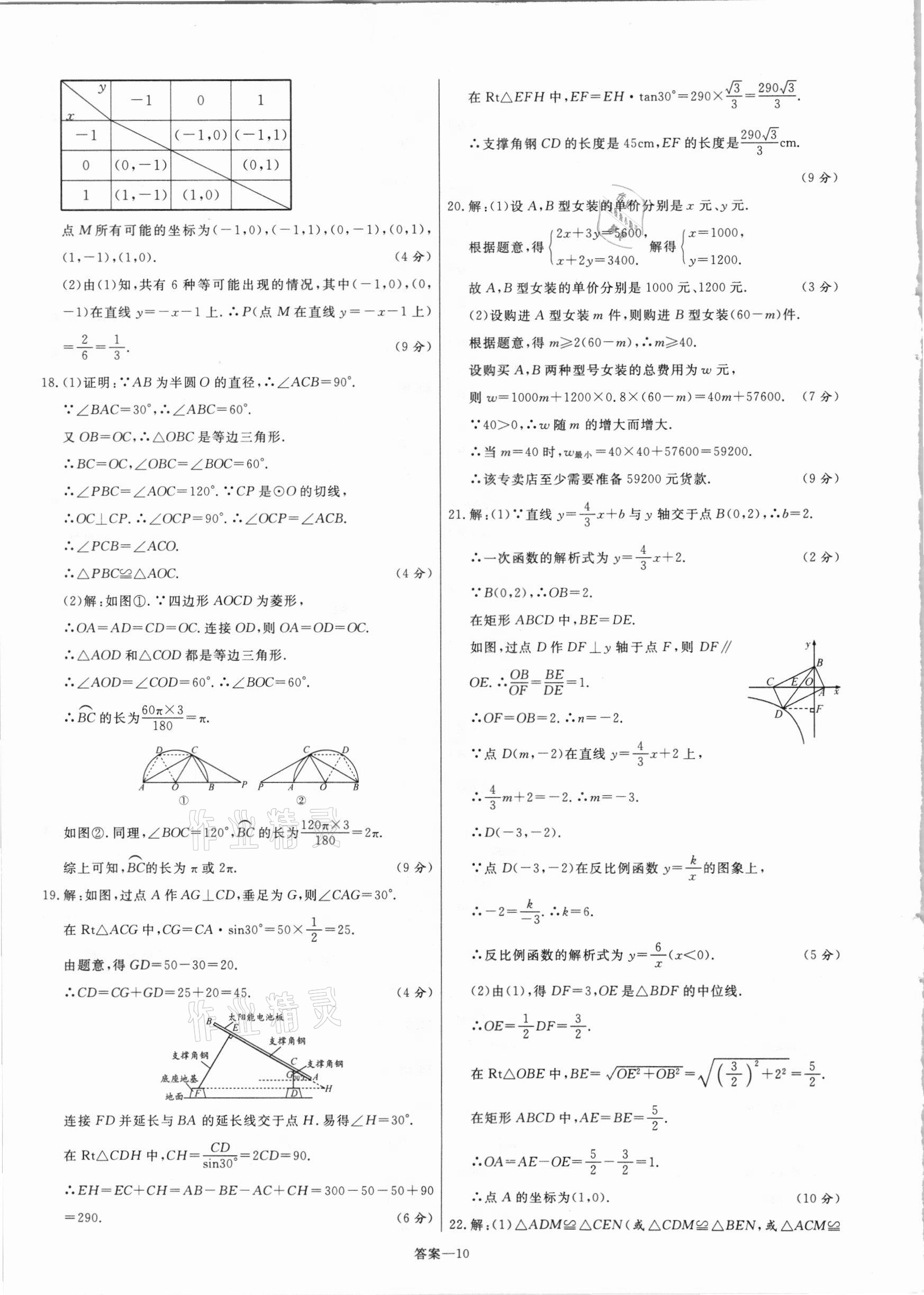 2021年新一線必刷卷數(shù)學(xué)人教版 參考答案第10頁