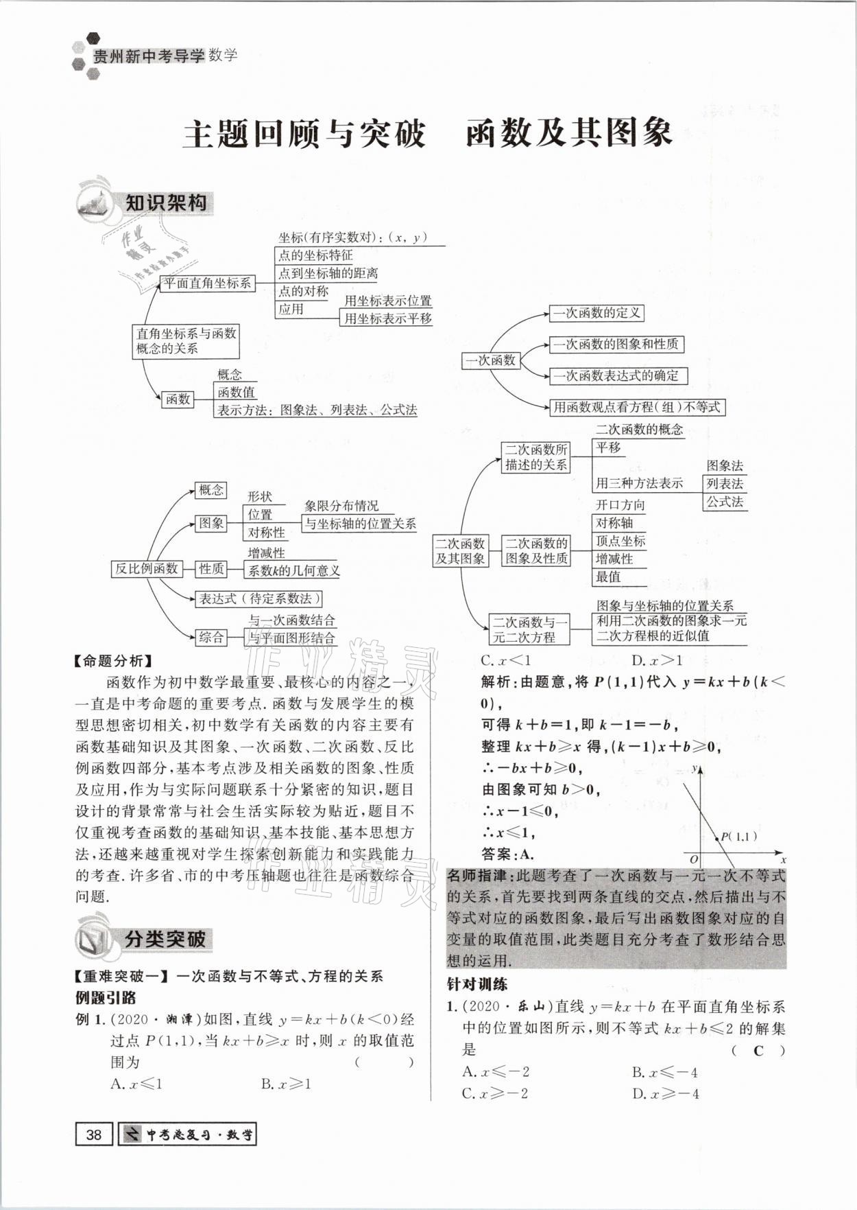 2021年贵州新中考导学数学 参考答案第38页