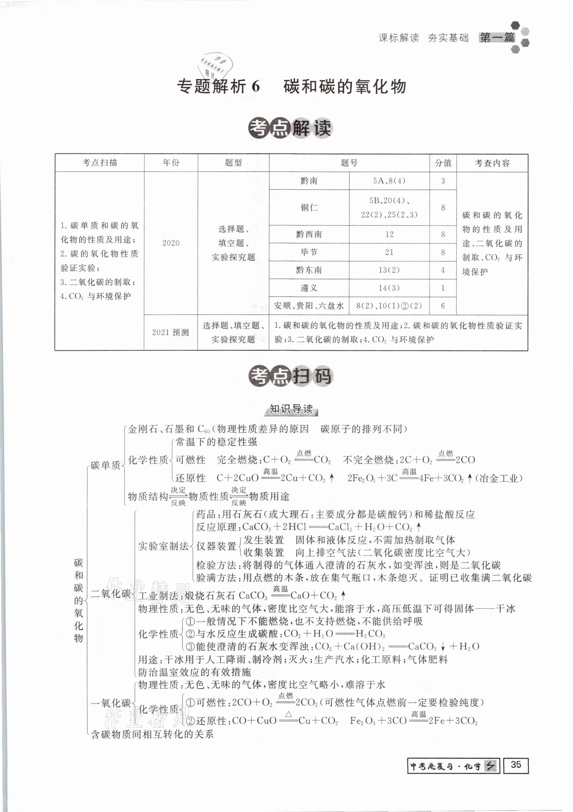 2021年貴州新中考導學化學 參考答案第35頁