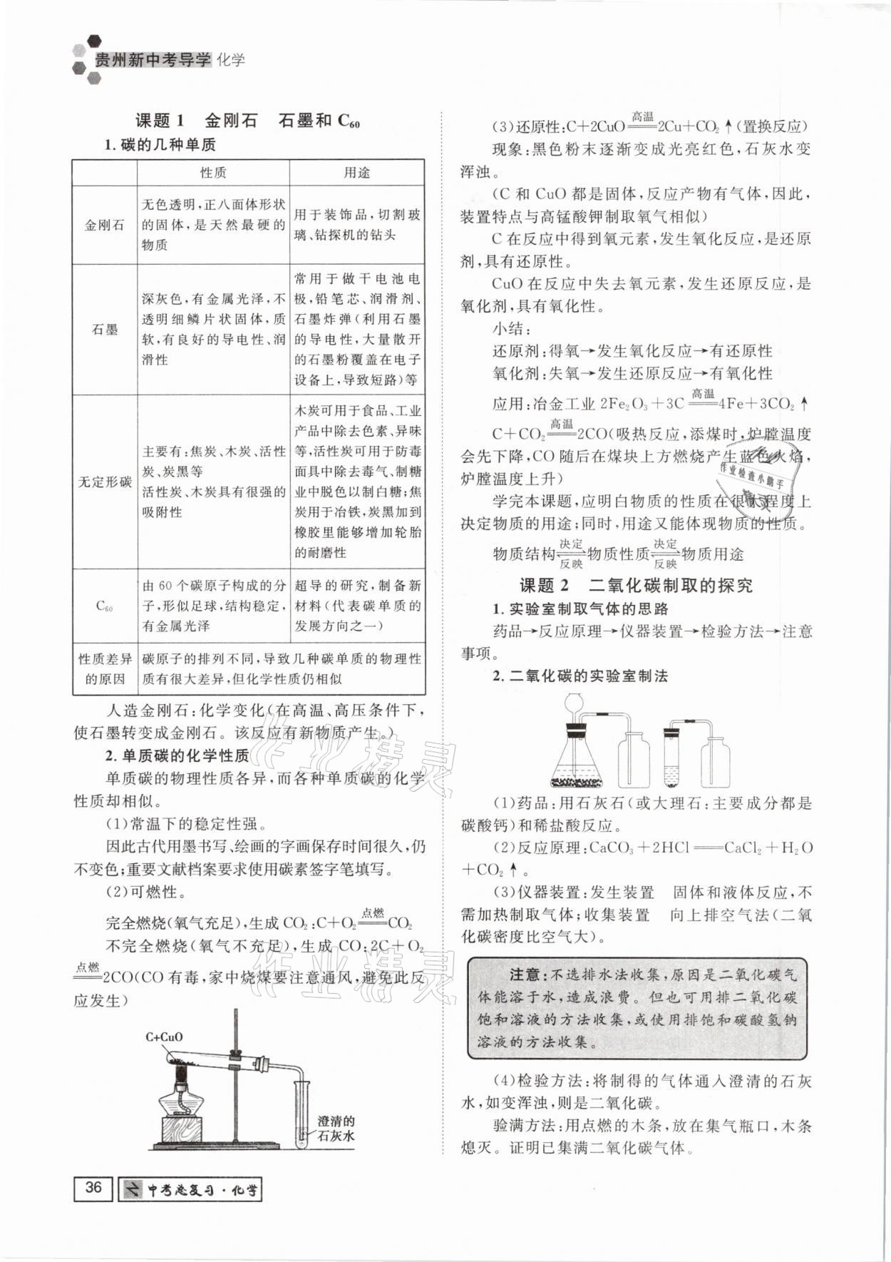 2021年貴州新中考導(dǎo)學(xué)化學(xué) 參考答案第36頁